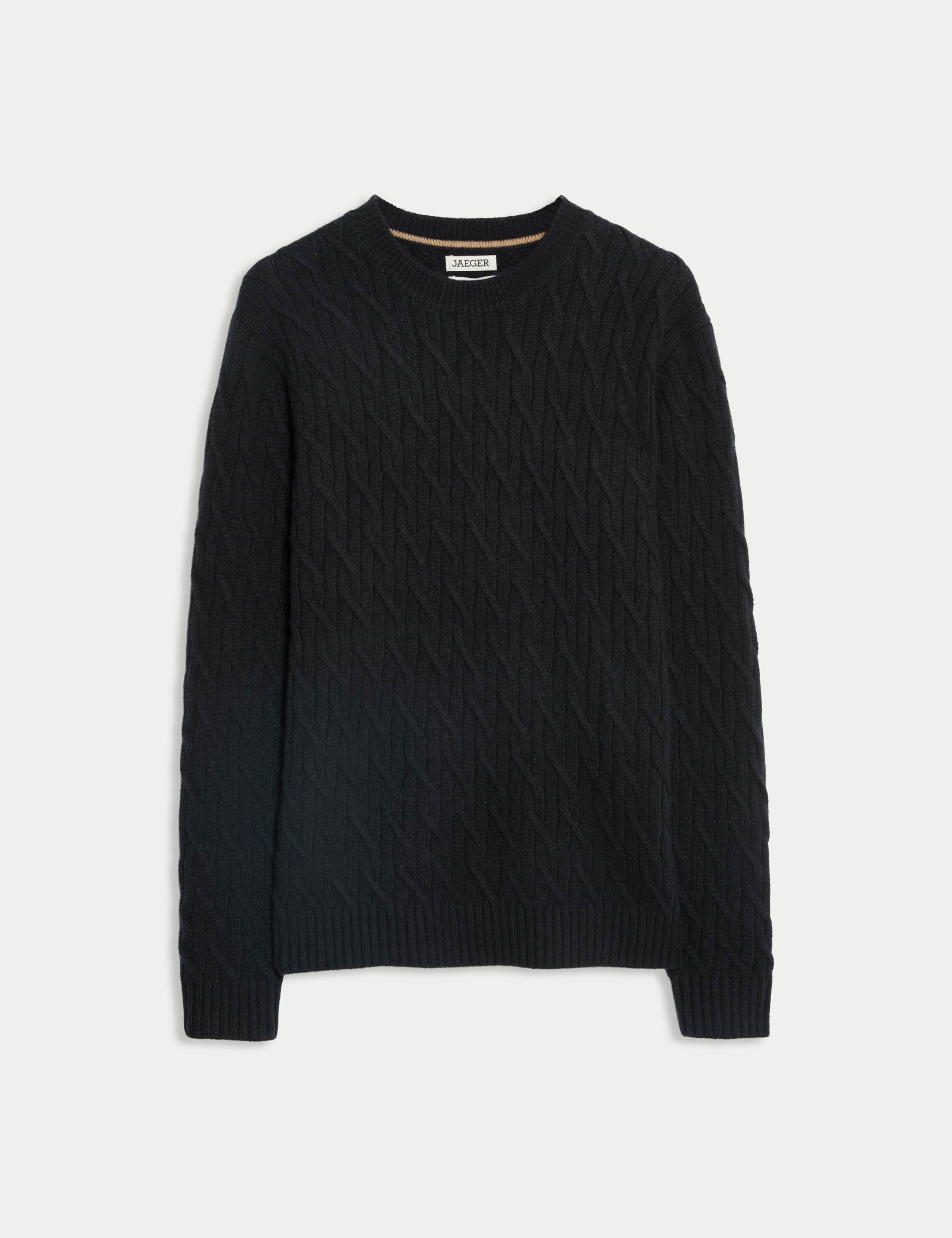 Pure Cashmere Cable Crew Neck Jumper 2 of 8
