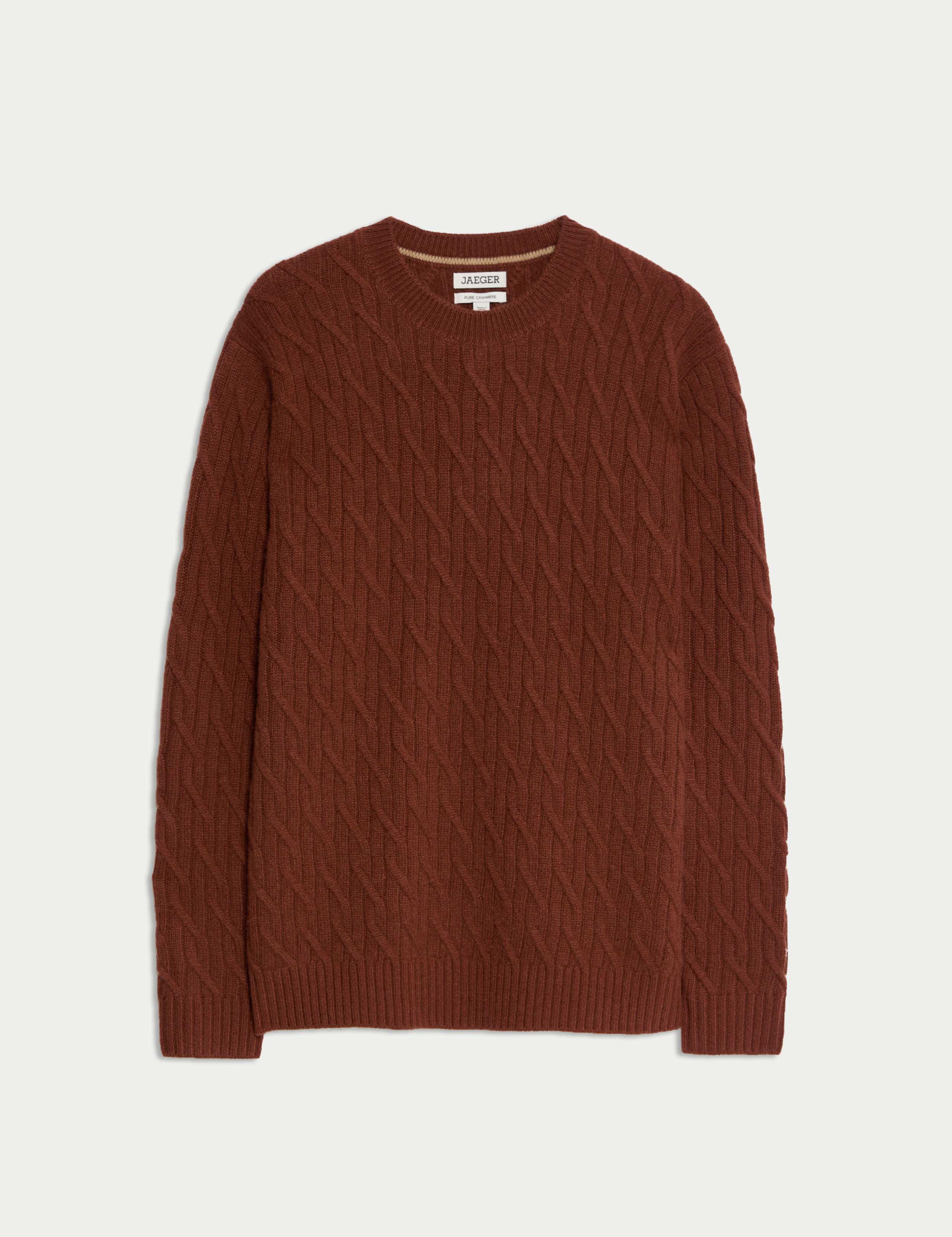 Pure Cashmere Cable Crew Neck Jumper 2 of 5