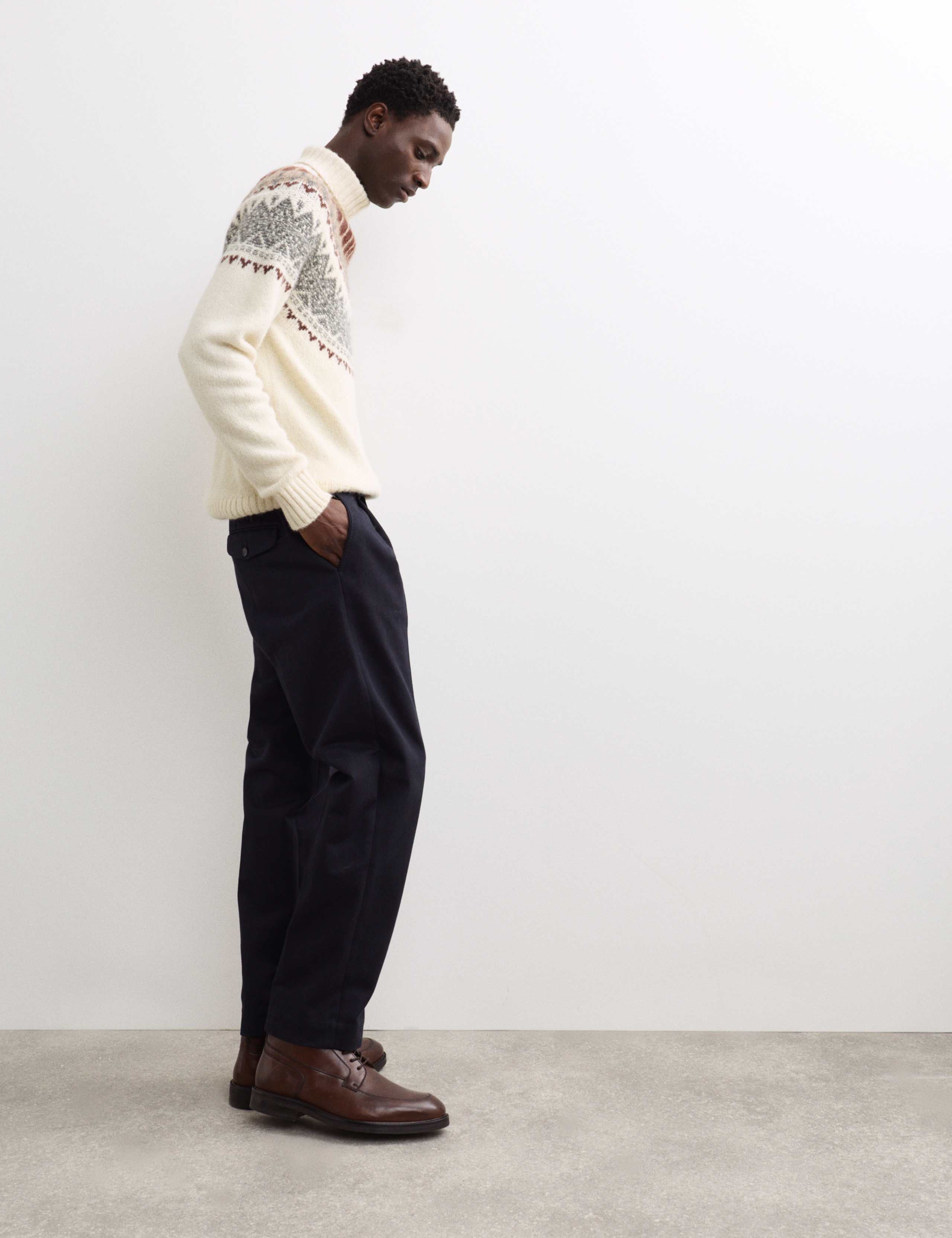 Alpaca Blend Fair Isle Roll Neck Knitted Jumper 6 of 7