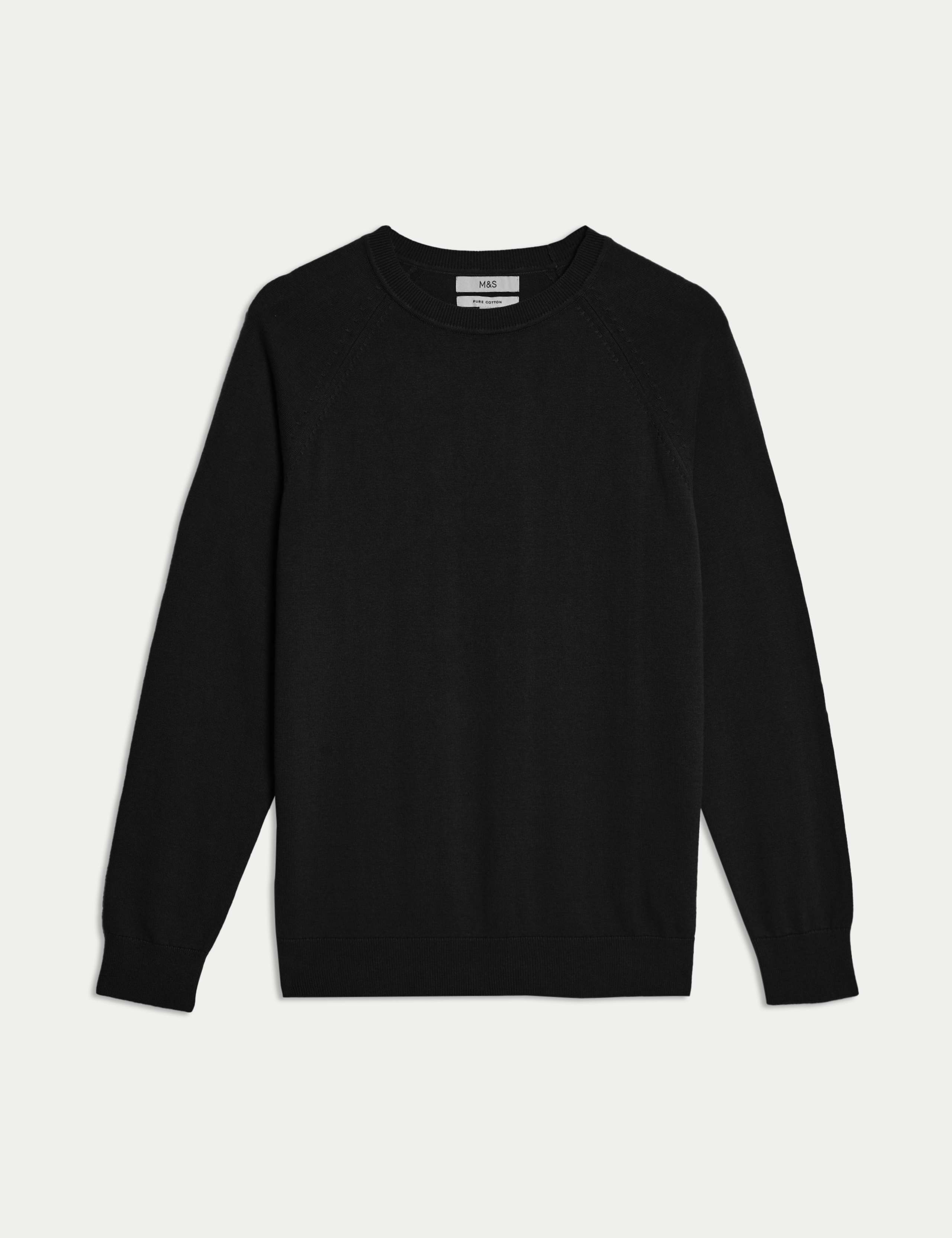 Pure Cotton Crew Neck Jumper 2 of 5