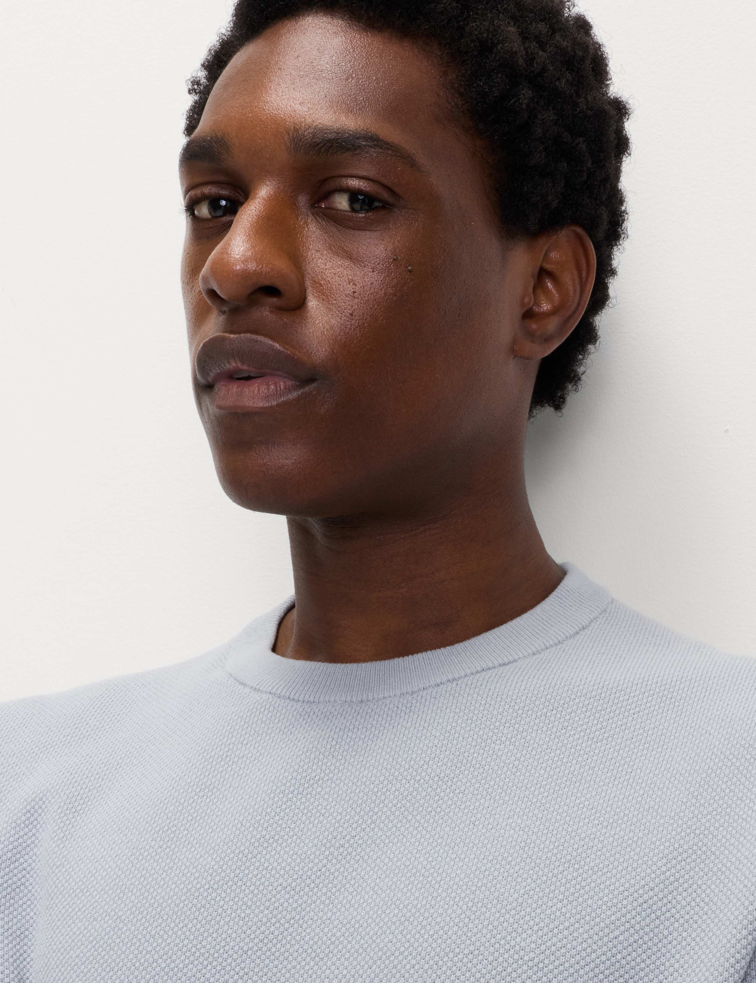 Pure Cotton Textured Crew Neck Jumper 5 of 6