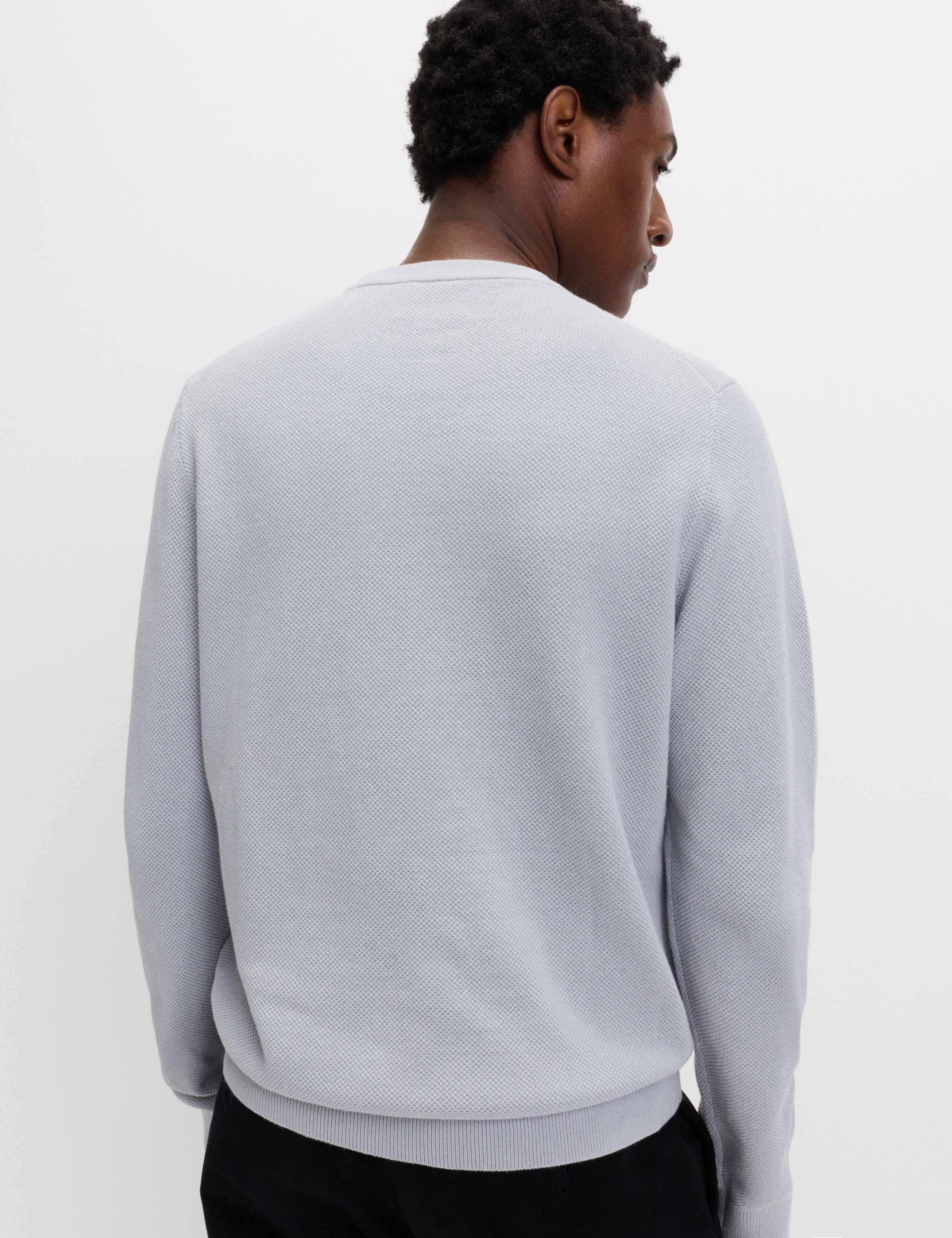 Pure Cotton Textured Crew Neck Jumper 6 of 6