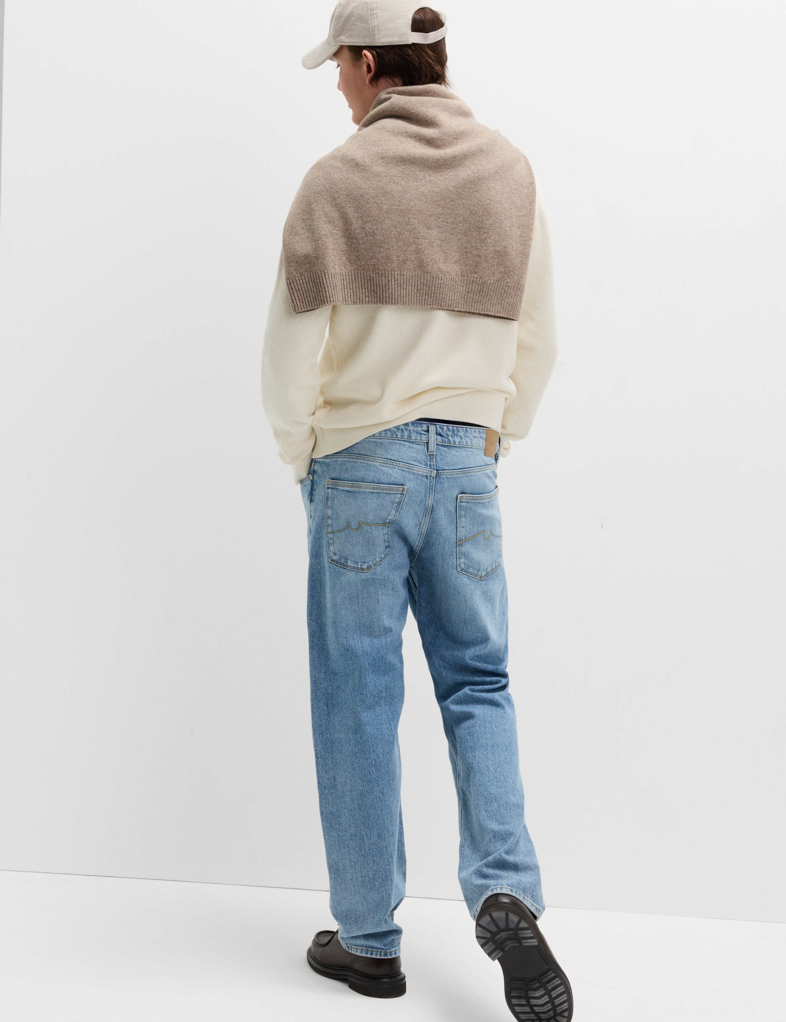 Pure Cotton Textured Crew Neck Jumper 4 of 6