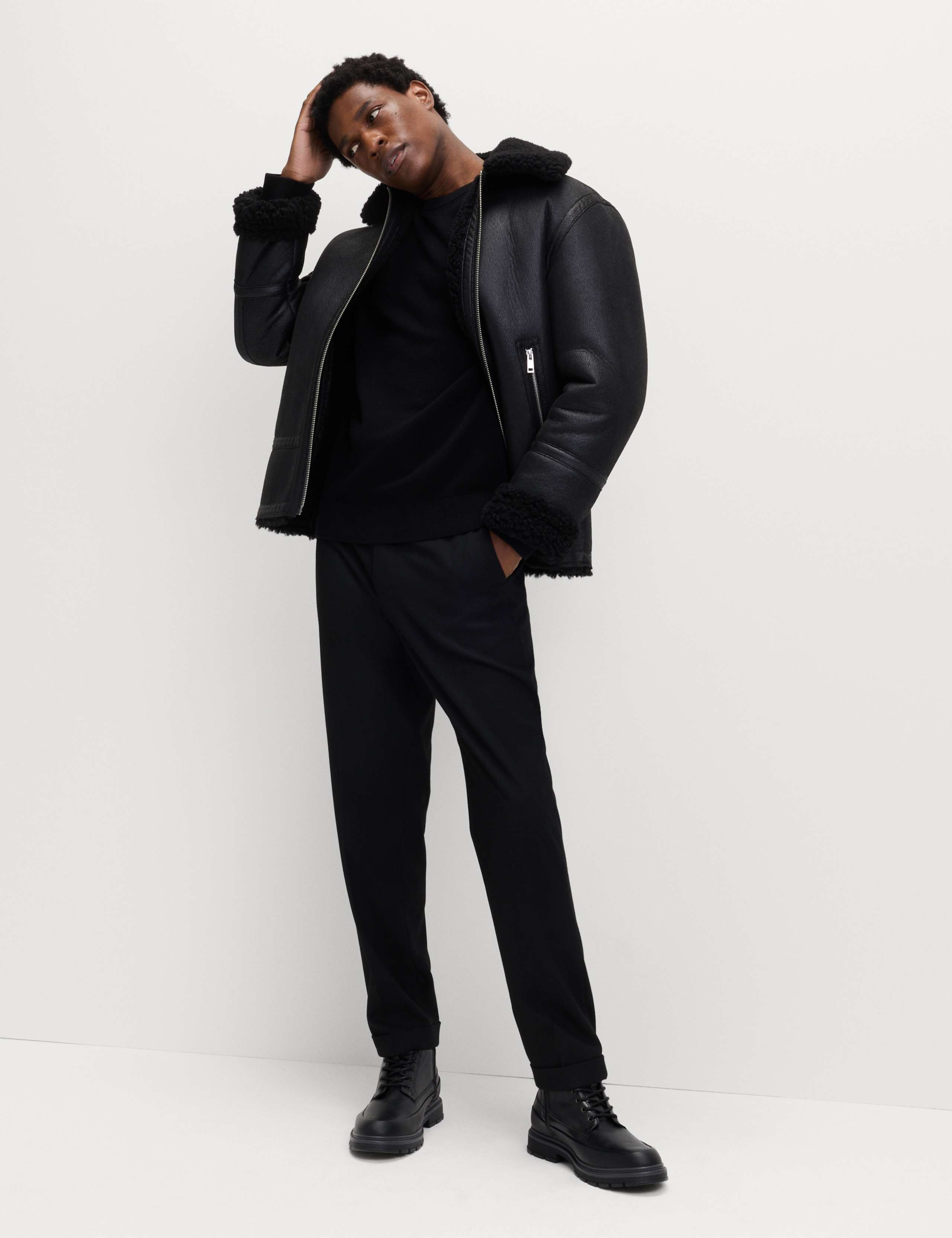 Pure Cotton Textured Crew Neck Jumper 3 of 6