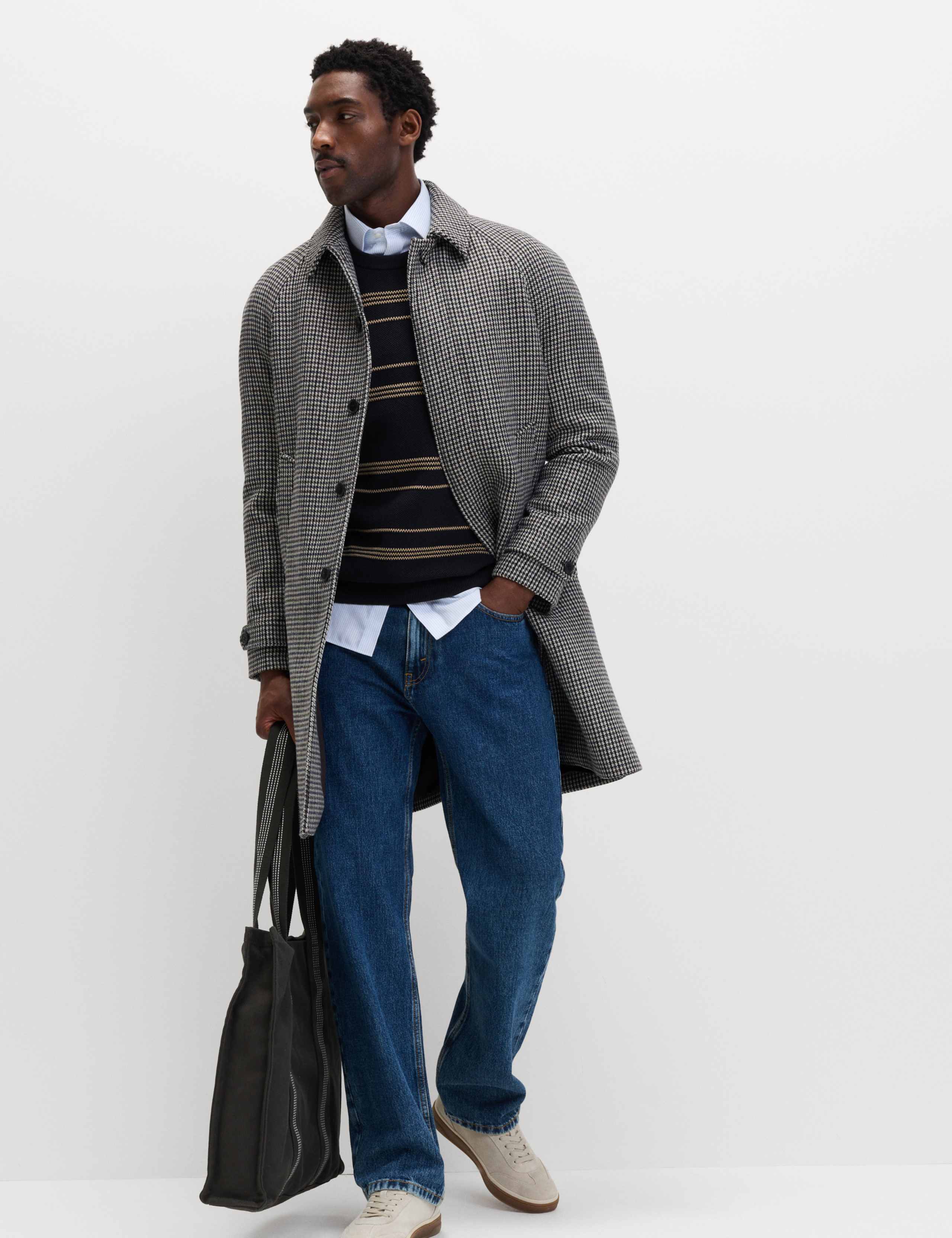 Pure Cotton Striped Textured Jumper 4 of 5