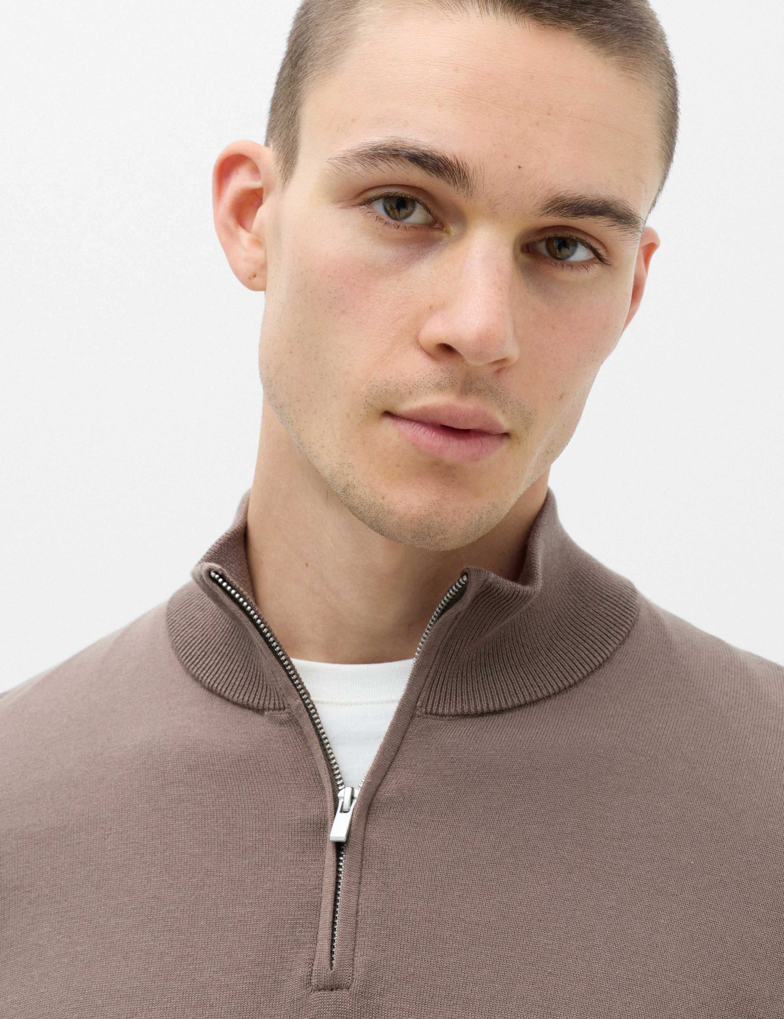 Pure Cotton Half Zip Jumper 3 of 6