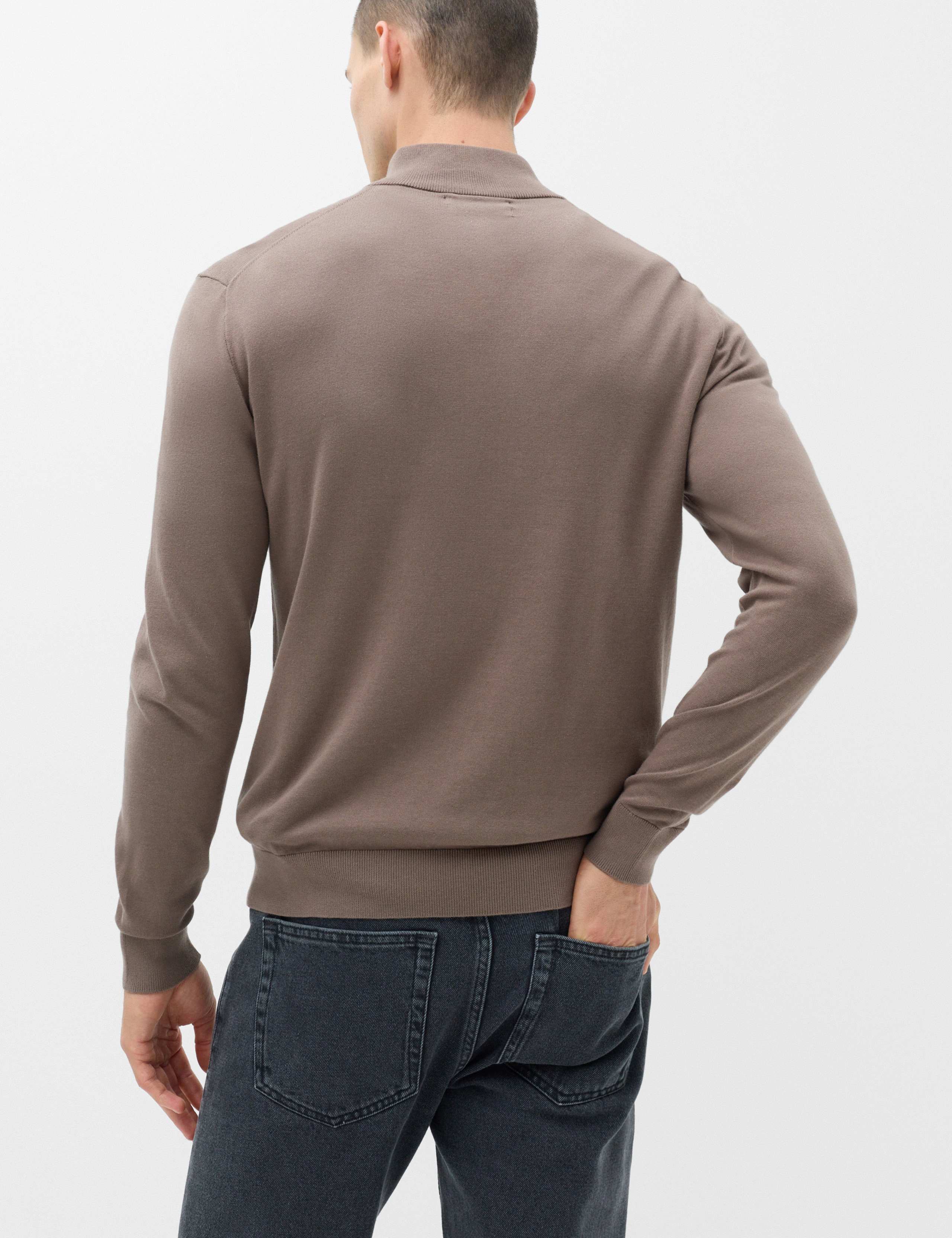 Pure Cotton Half Zip Jumper 5 of 6