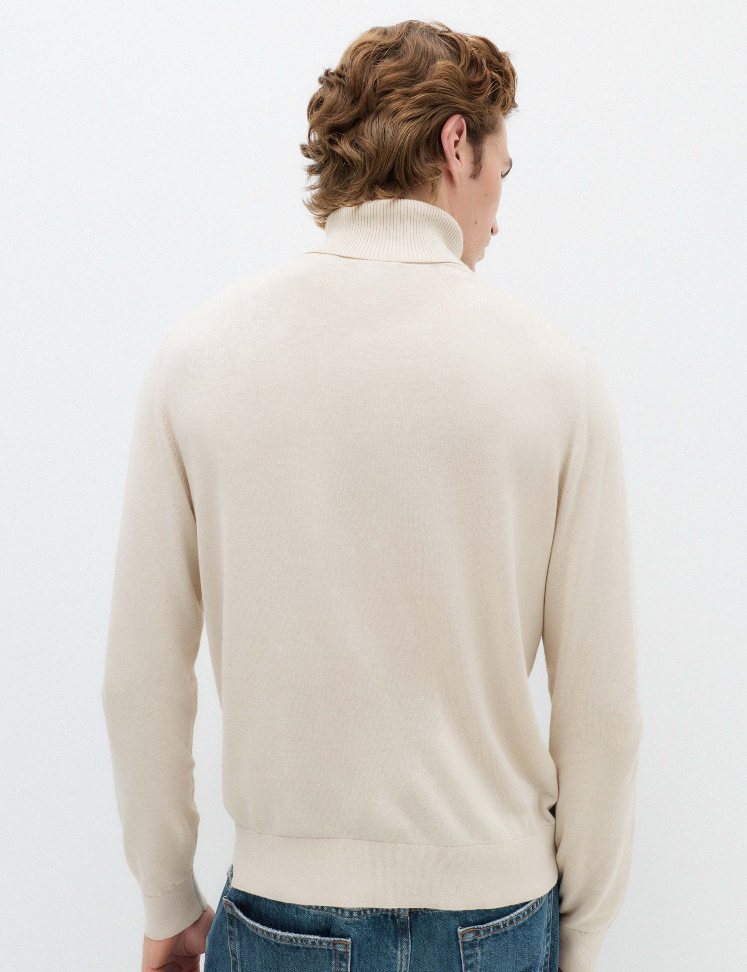 Pure Cotton Roll Neck Jumper 5 of 7