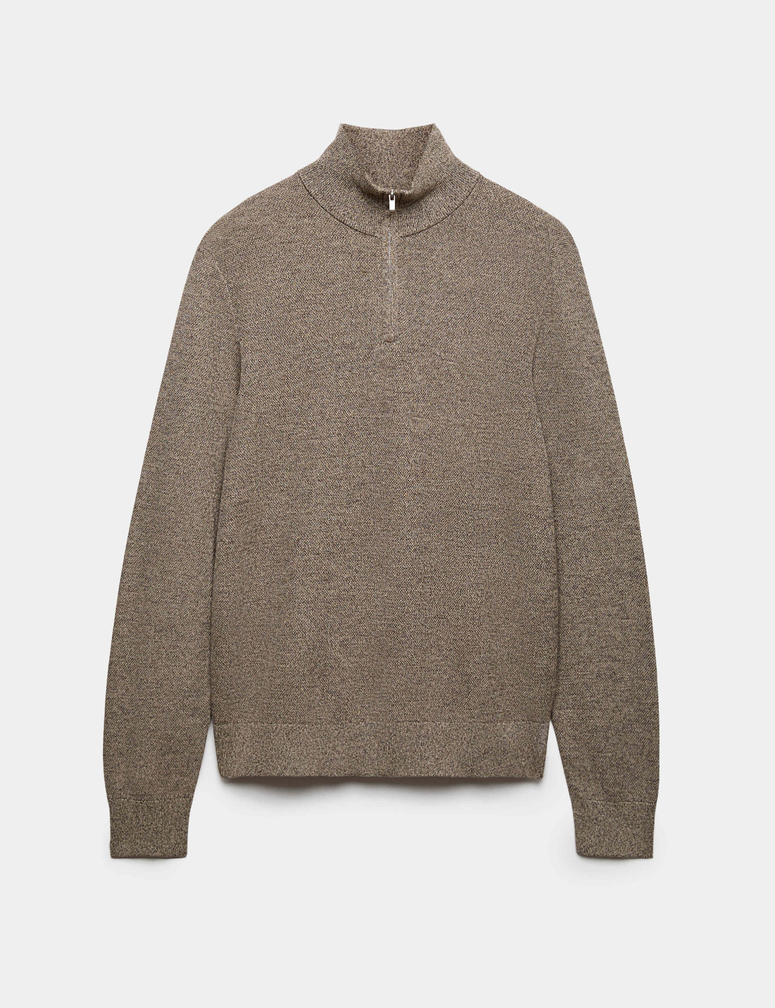 Pure Cotton Textured Half Zip Jumper 2 of 5