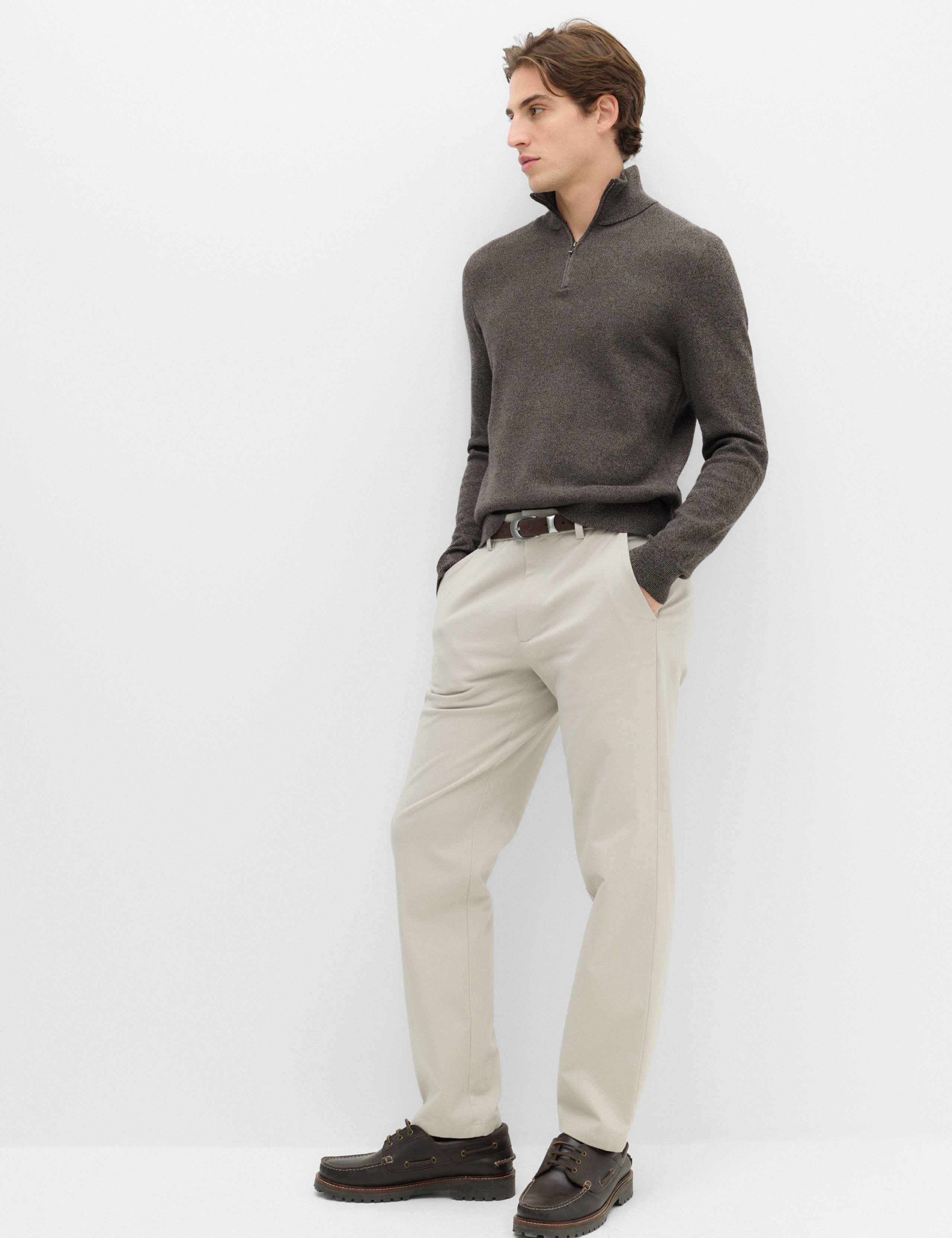 Pure Cotton Textured Half Zip Jumper 5 of 6