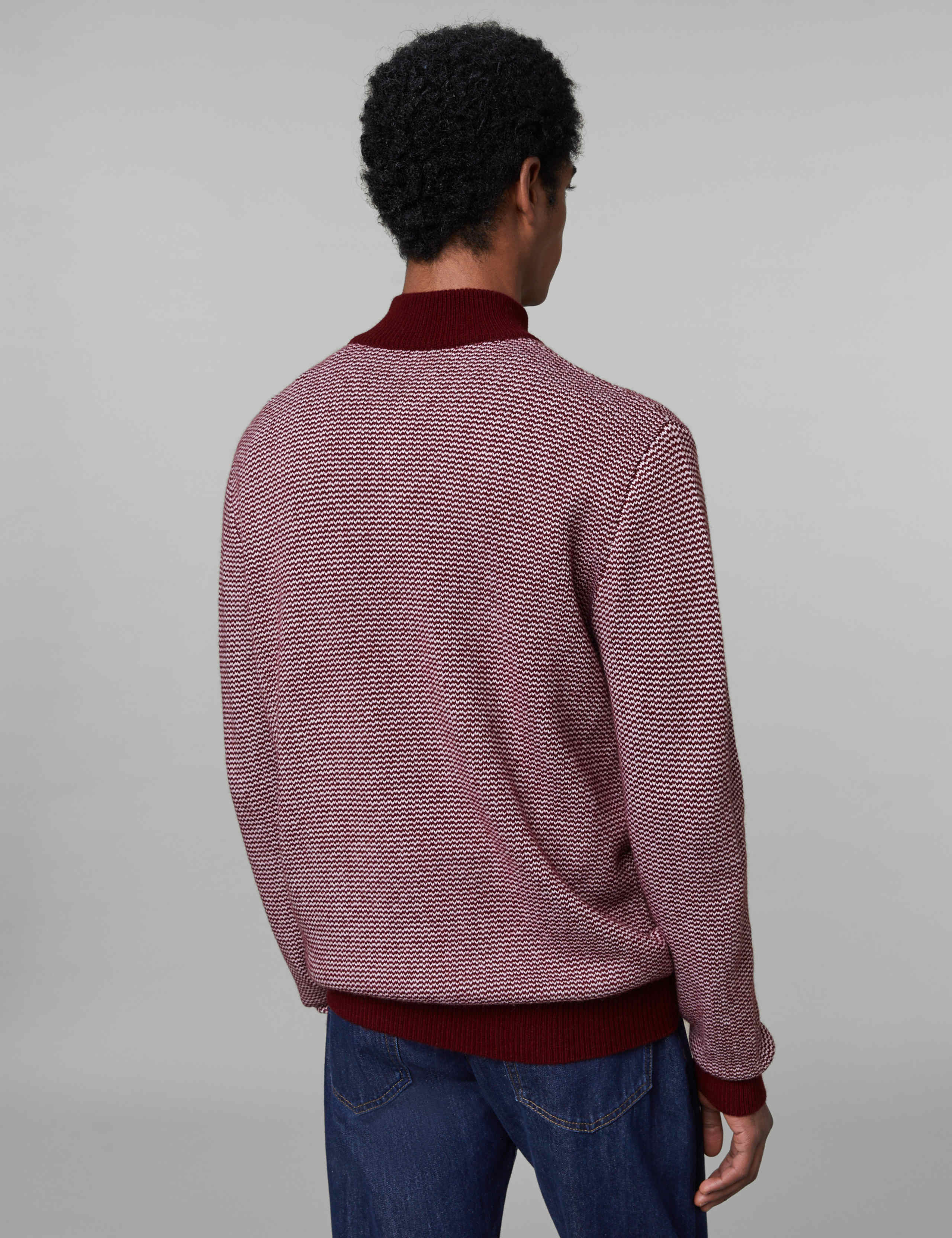Wool Rich Half Zip Jumper with Cashmere 6 of 7