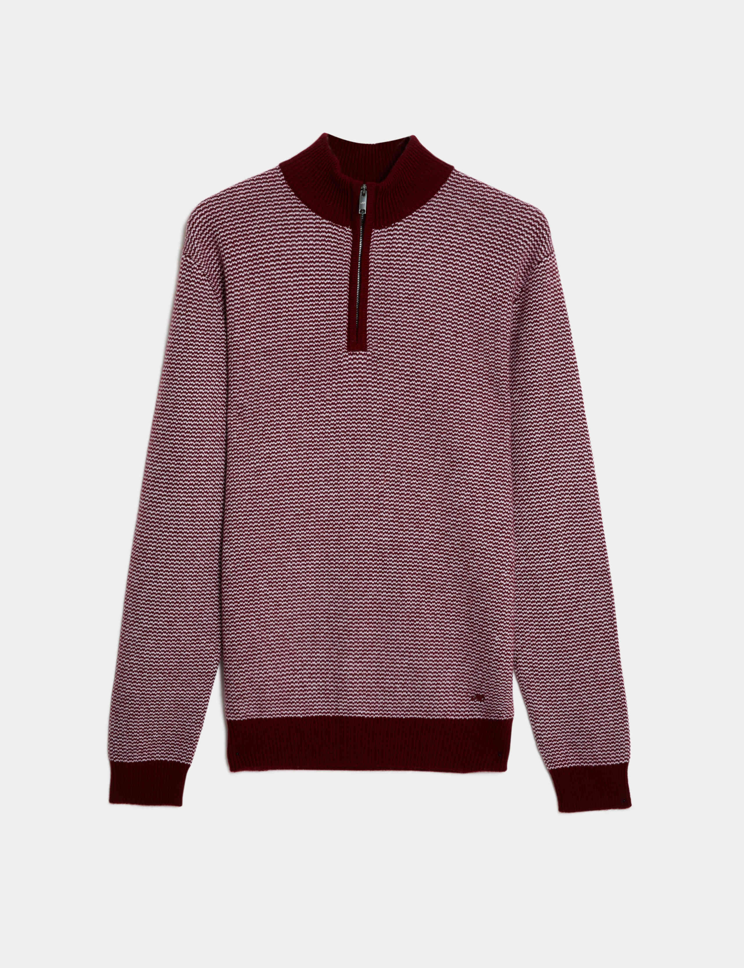 Wool Rich Half Zip Jumper with Cashmere 2 of 7