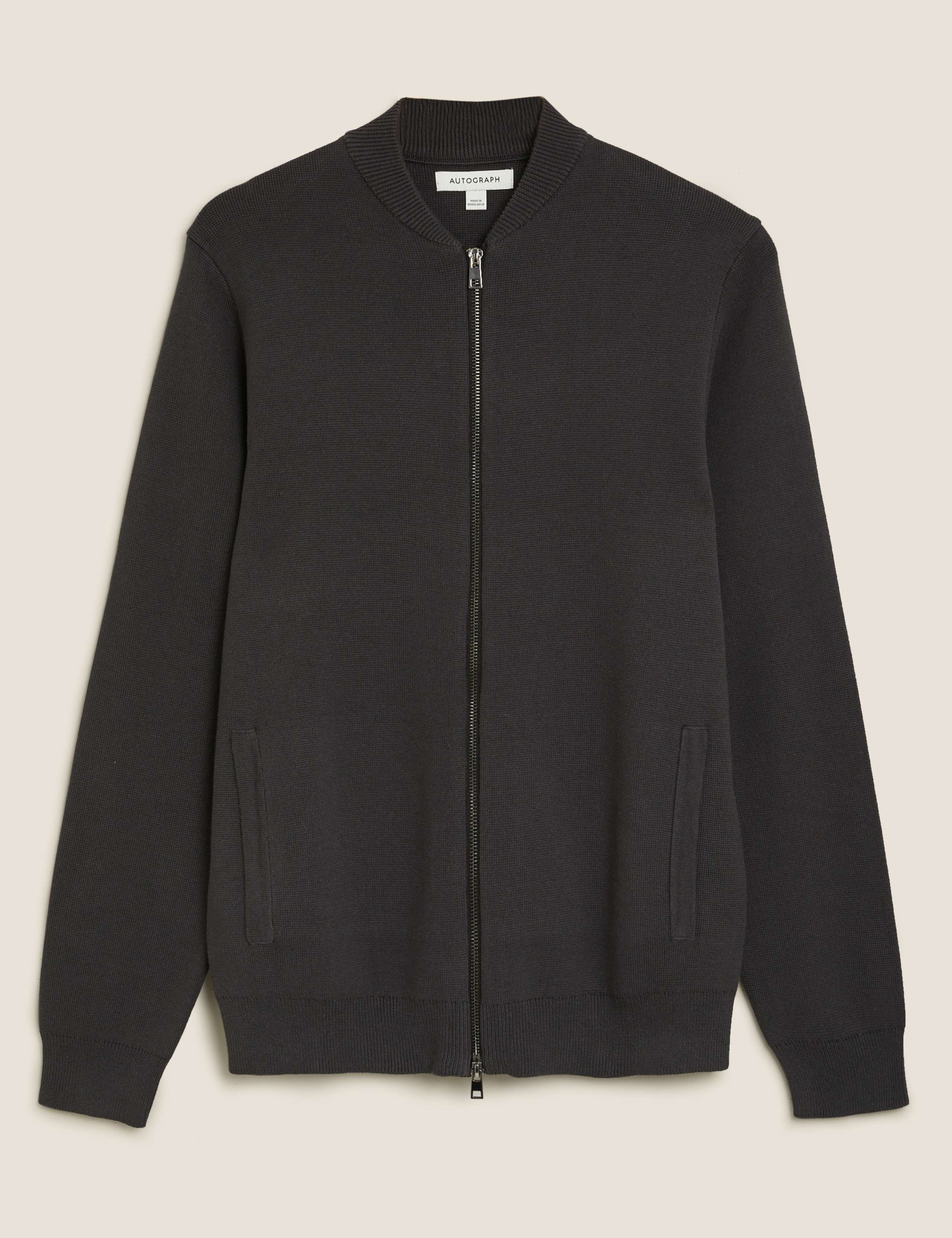 Cotton Knitted Bomber Jacket 2 of 6