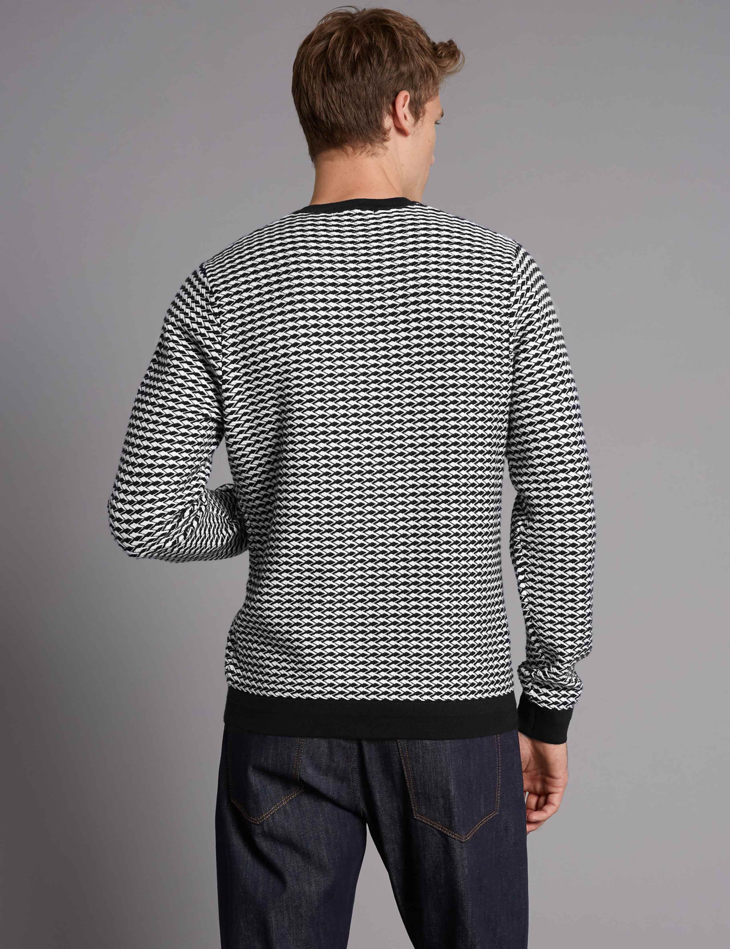 Supima® Cotton Textured Slim Fit Jumper 4 of 5