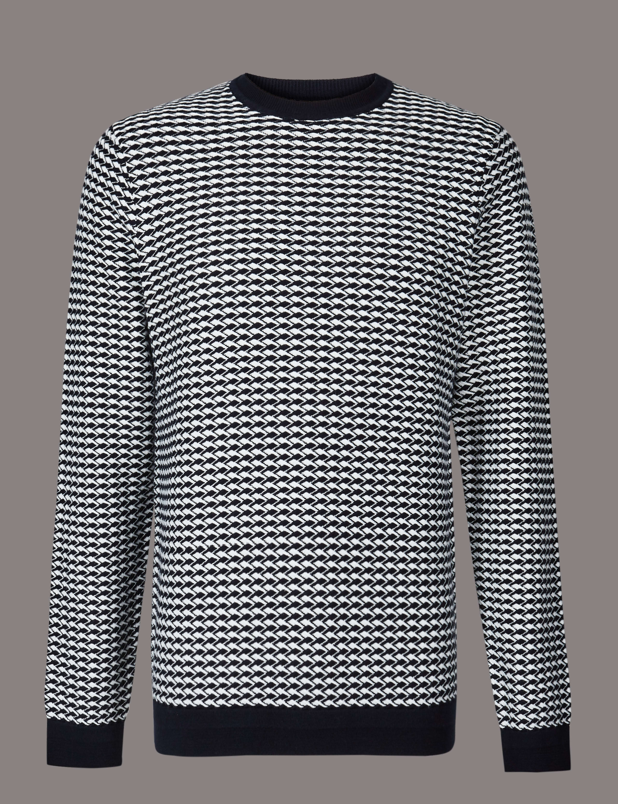 Supima® Cotton Textured Slim Fit Jumper 2 of 5