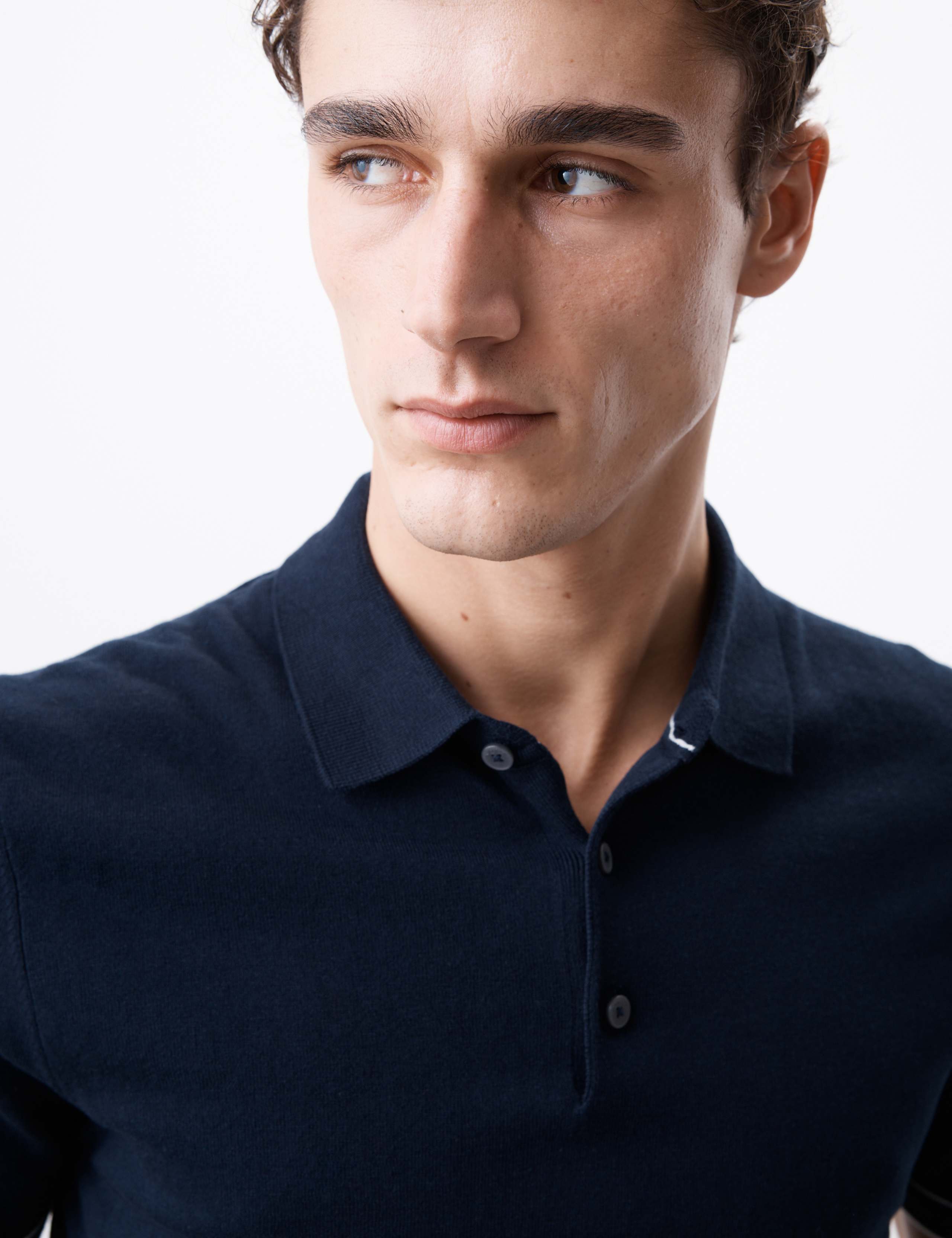 Silk Cotton Knitted Polo Shirt 3 of 7