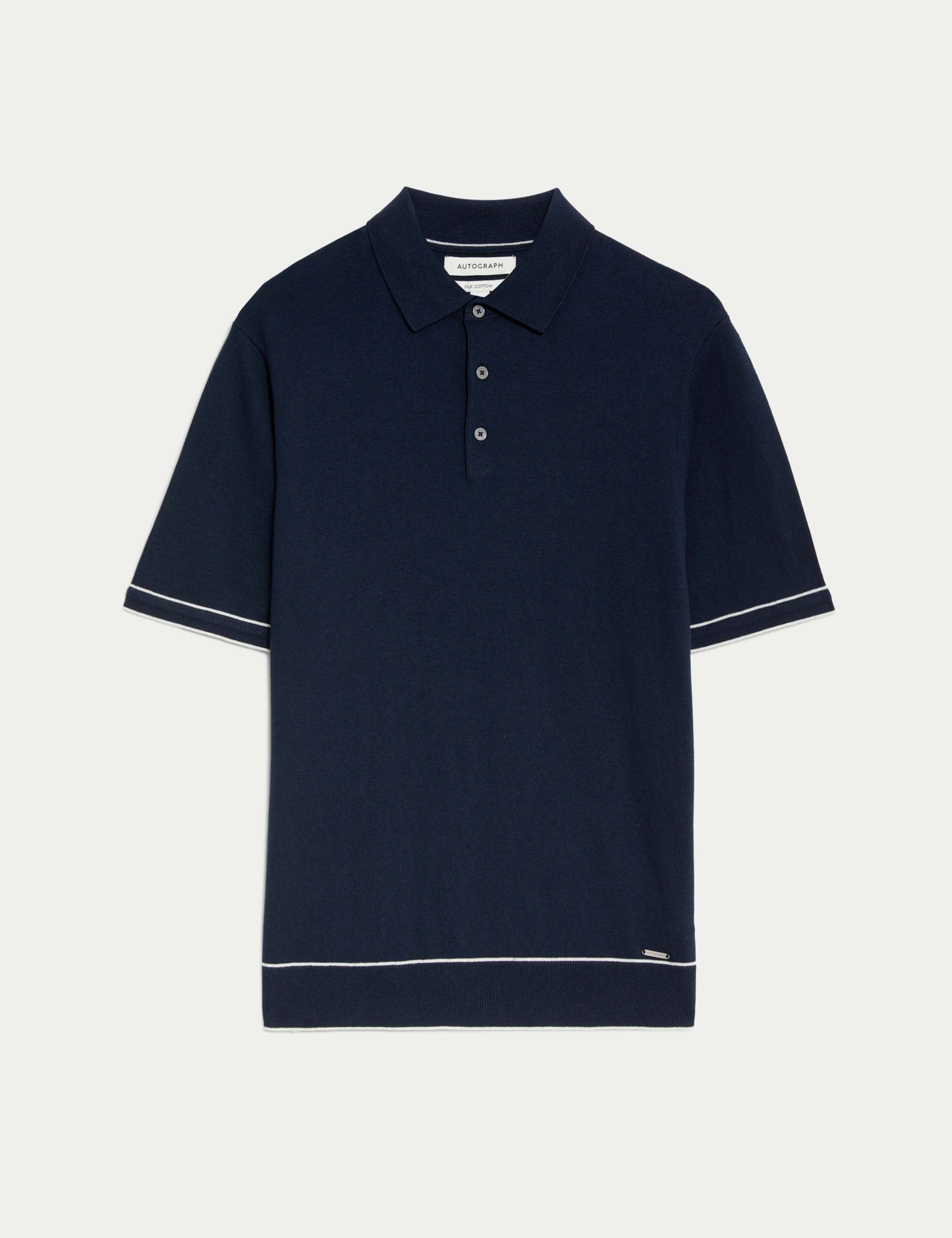 Silk Cotton Knitted Polo Shirt 2 of 7