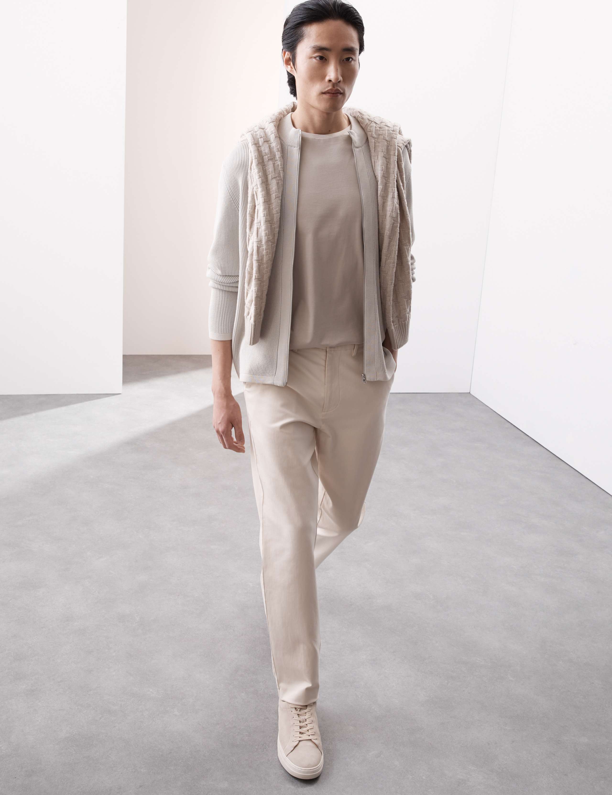 Mercerised Cotton Ribbed Knitted Jacket 3 of 5