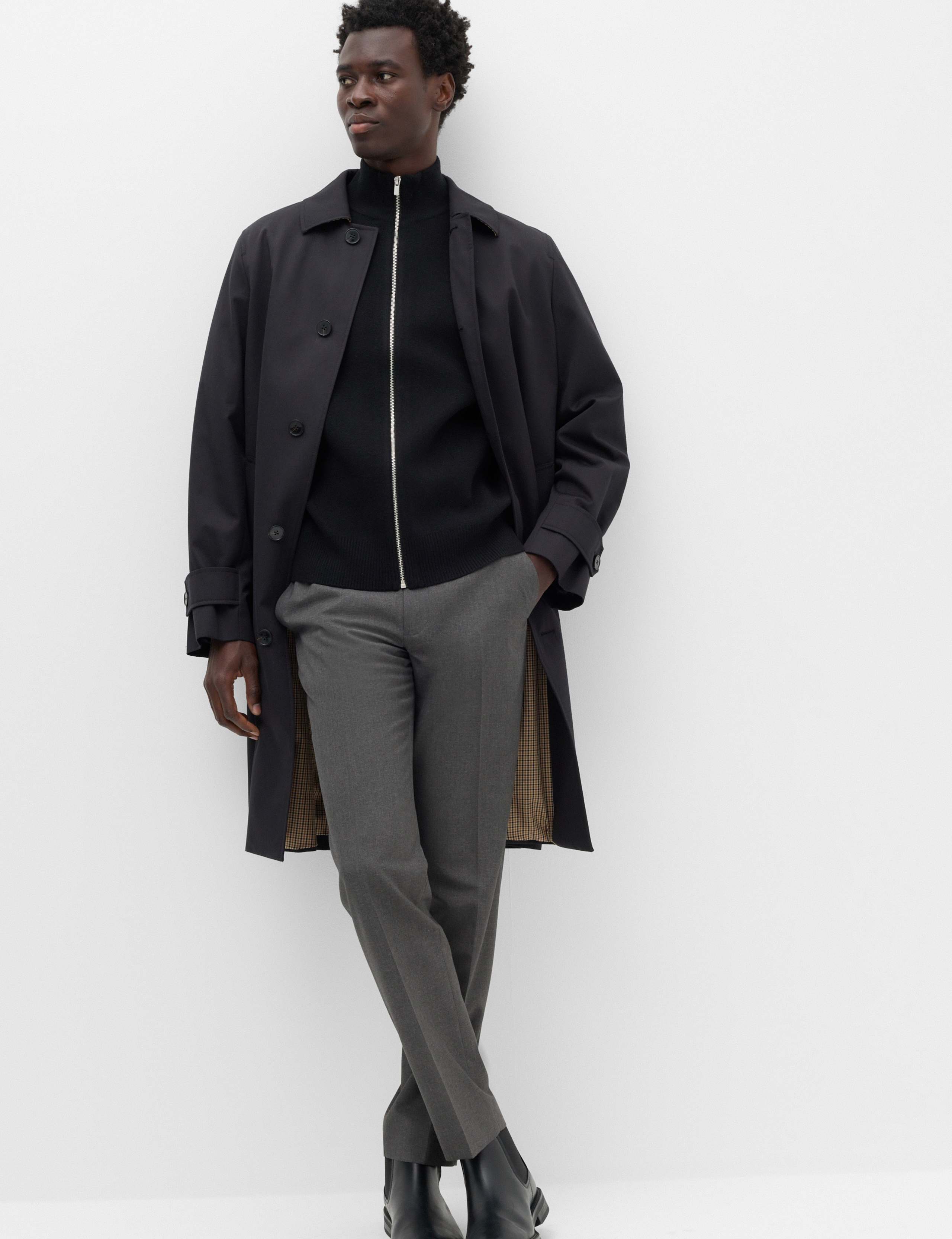 Relaxed Fit Zip Through Funnel Neck Jacket 6 of 6