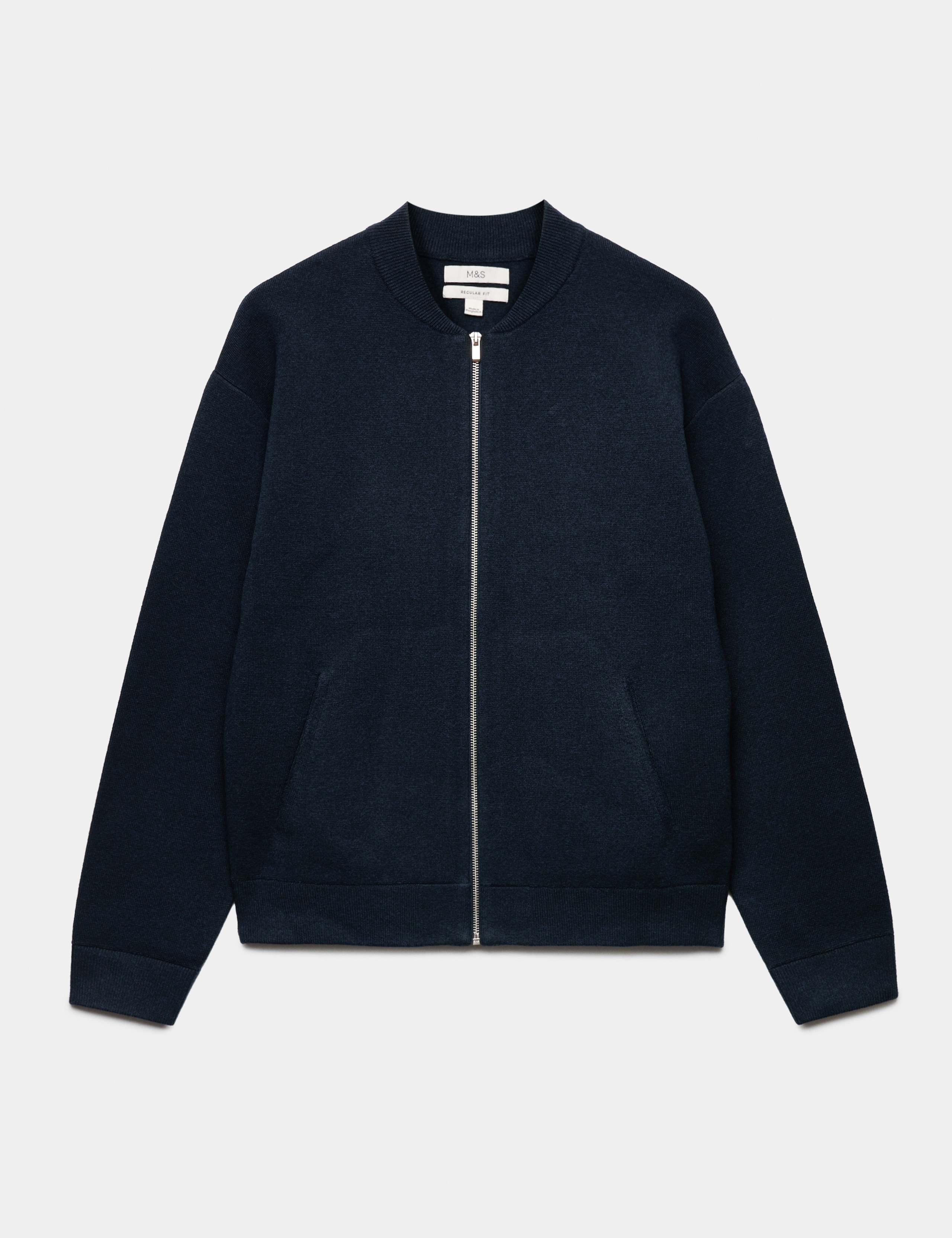 Air Yarn Knitted Bomber Jacket 2 of 6