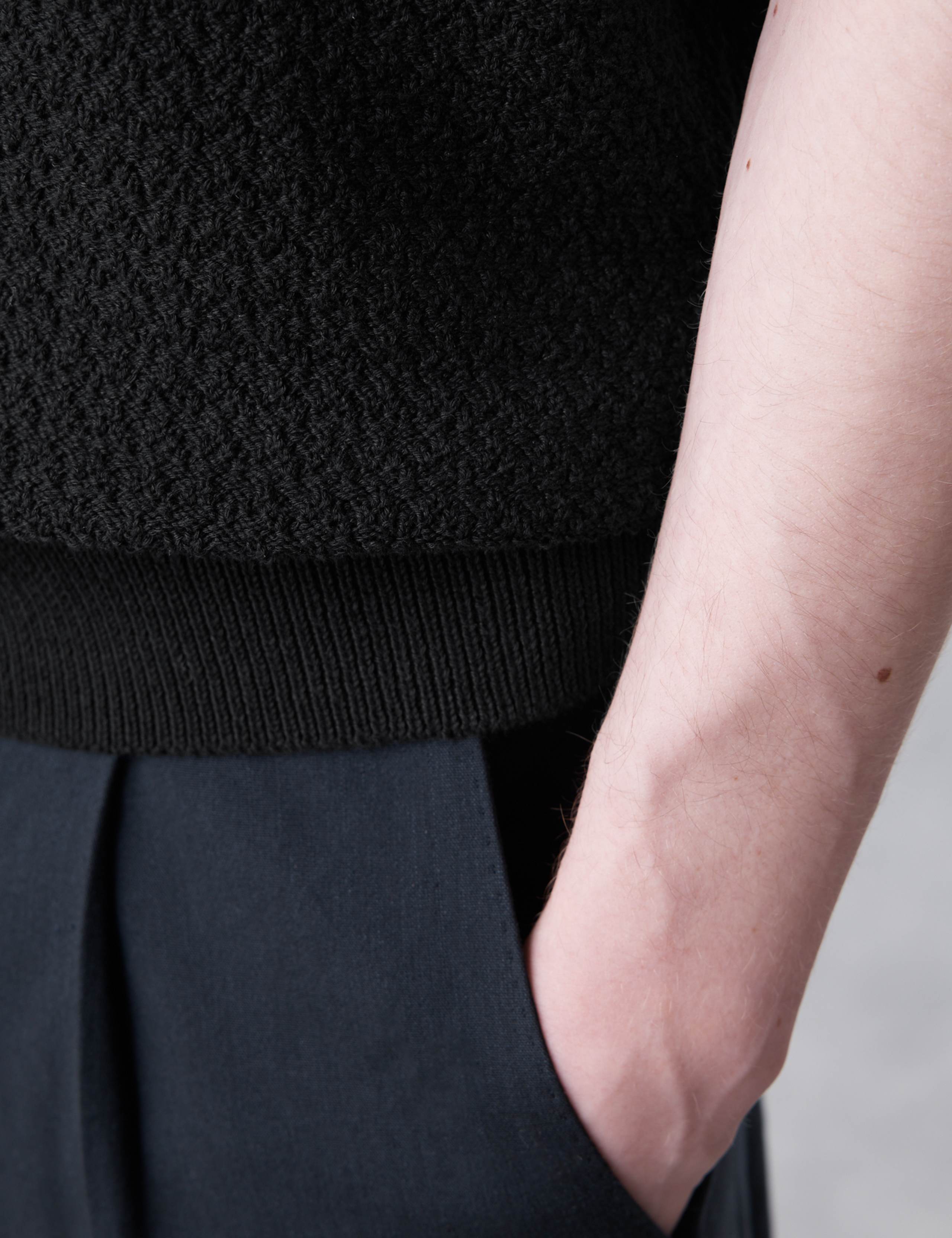 Linen Rich Knitted Open Neck Polo Shirt 4 of 6