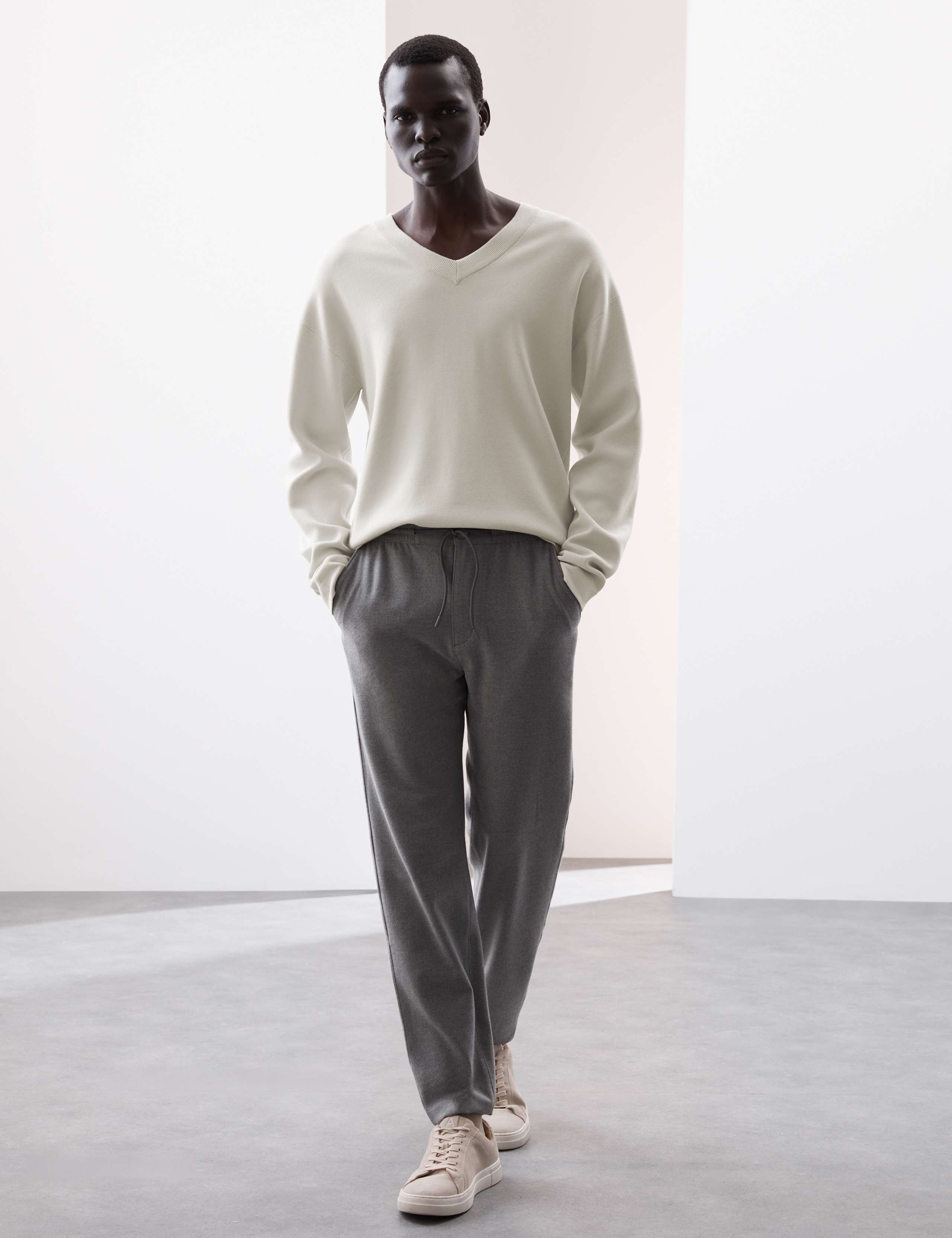 Relaxed  Milano Knit V-Neck Jumper 5 of 5