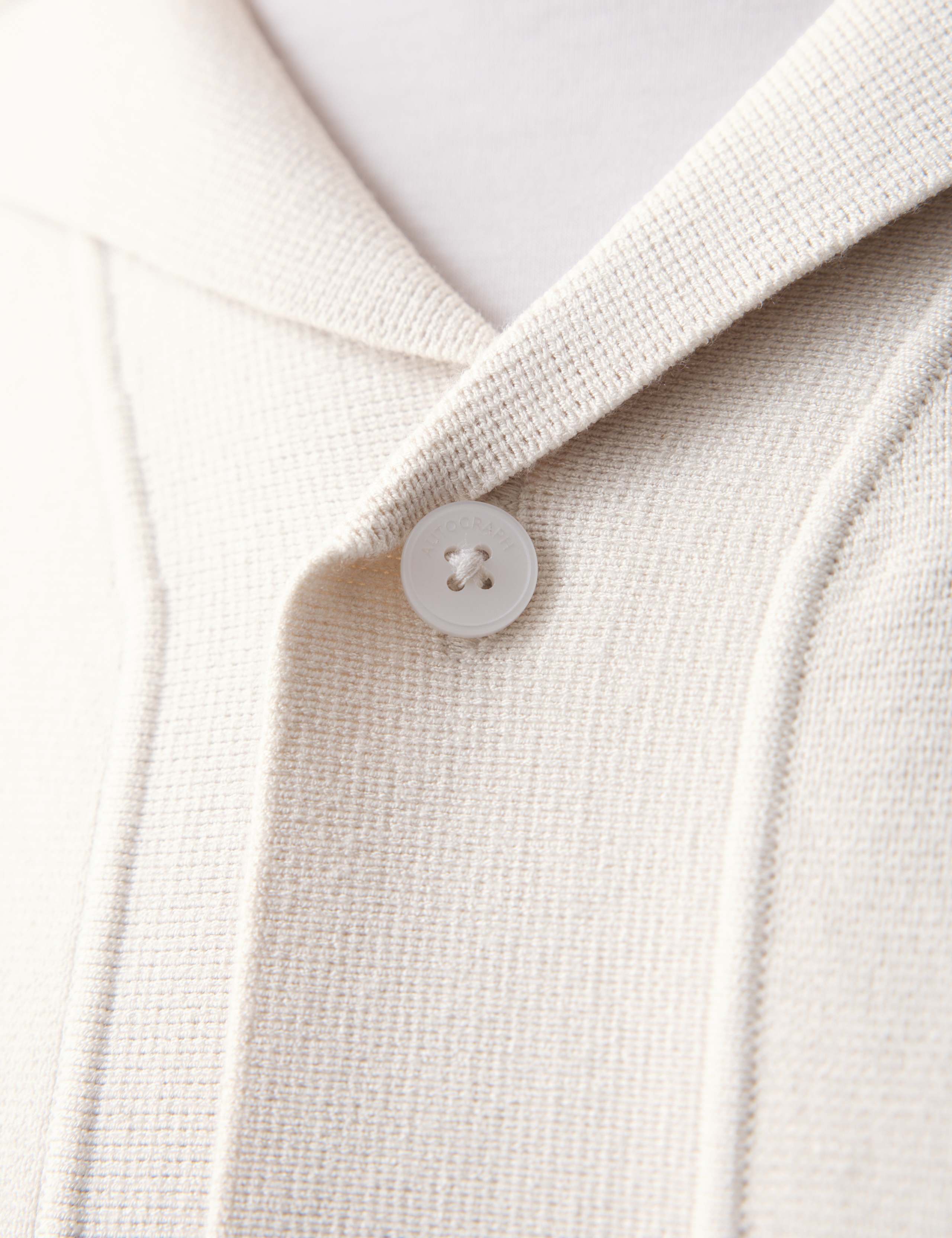 Relaxed Button Through Knitted Polo Shirt 6 of 7