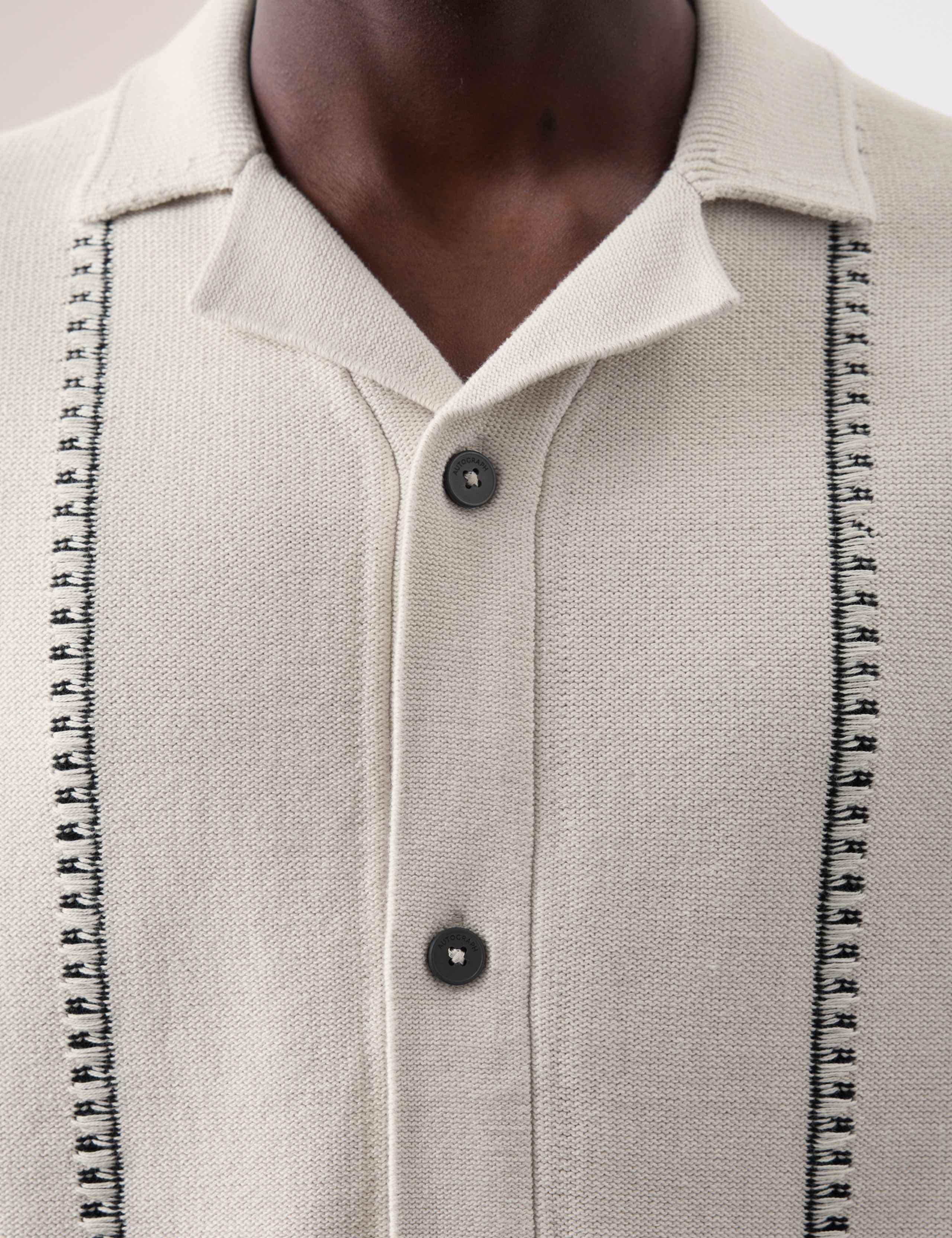Pure Cotton Cuban Collar Knitted Polo Shirt 6 of 7