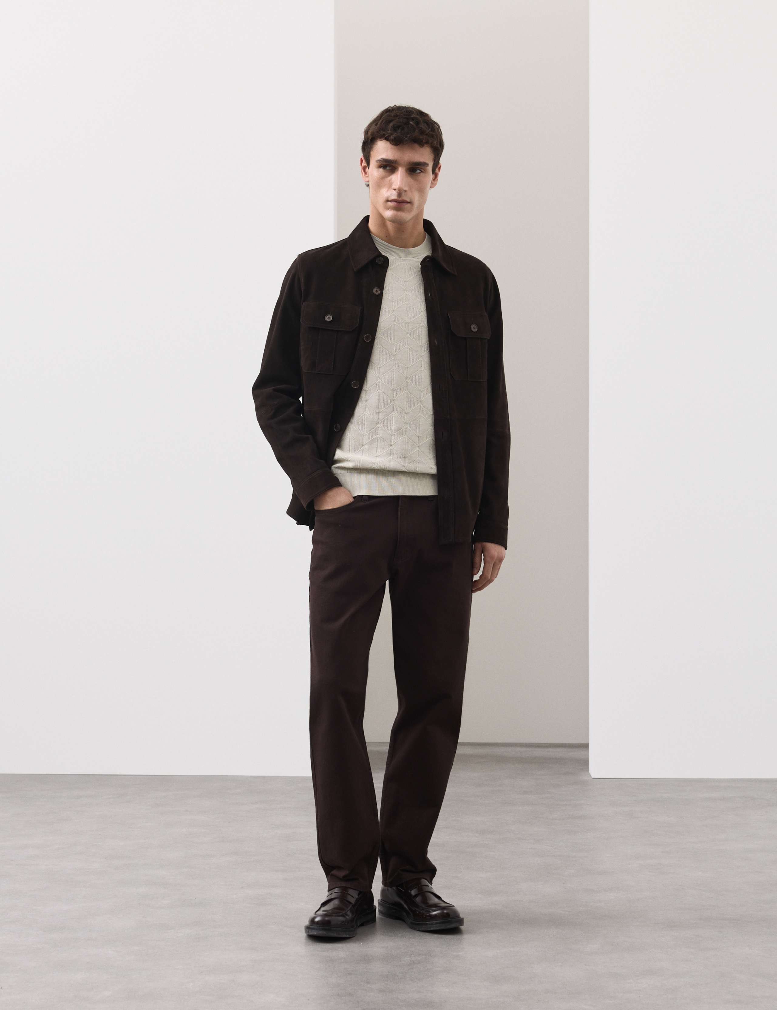 Mercerised Cotton Geometric Knitted T-shirt 3 of 5