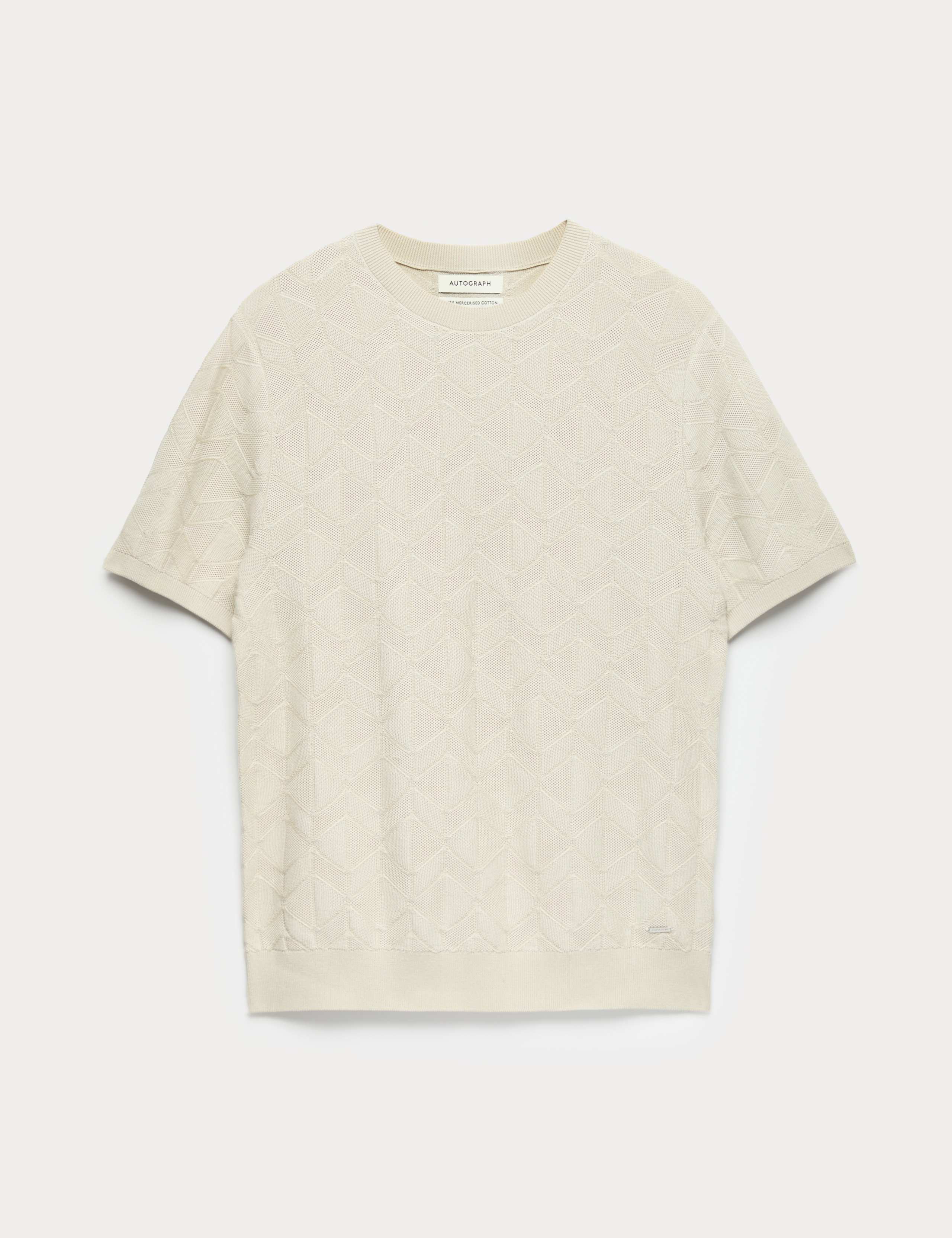 Mercerised Cotton Geometric Knitted T-shirt 2 of 5