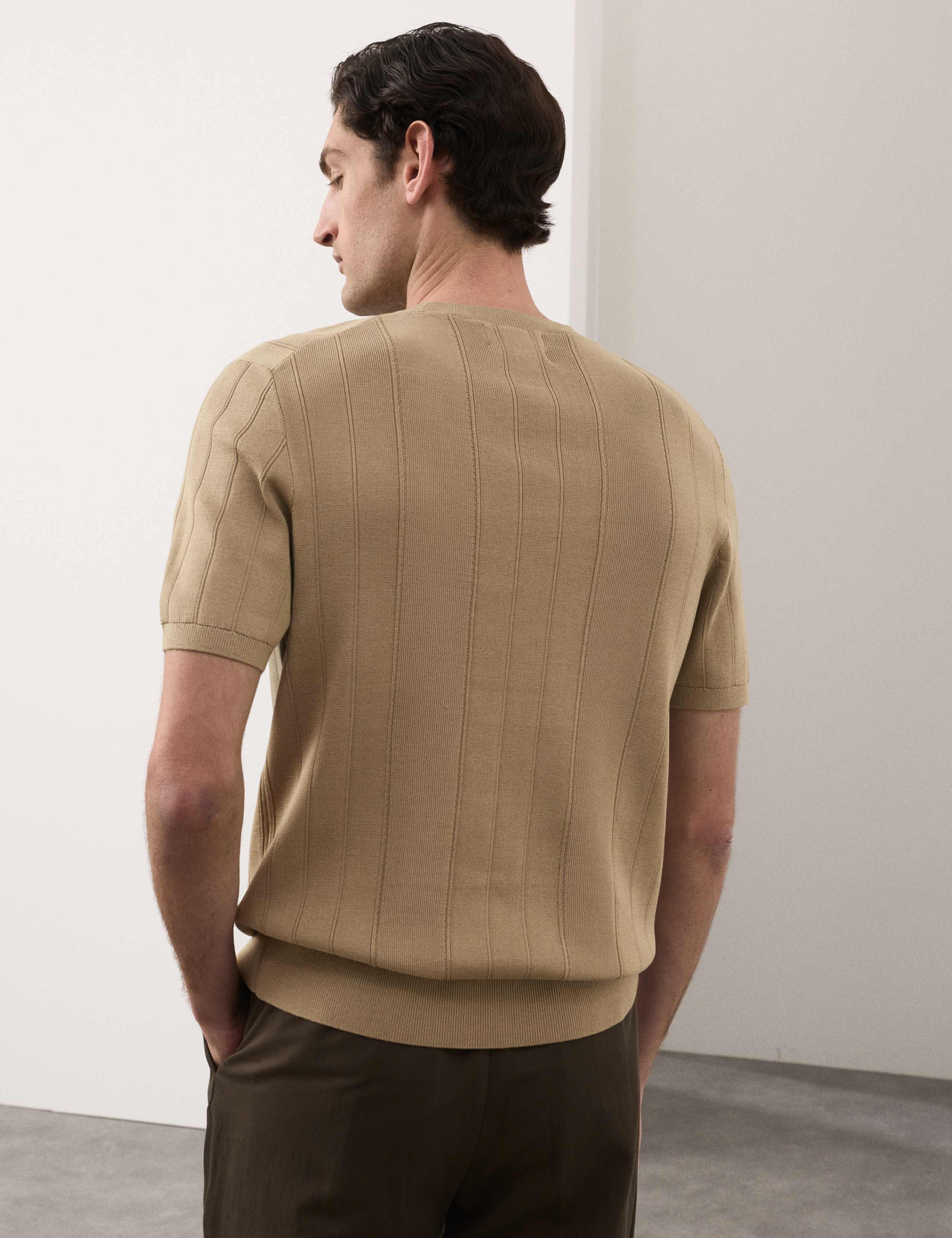Performance Mercerised Cotton Knitted T-Shirt 3 of 7