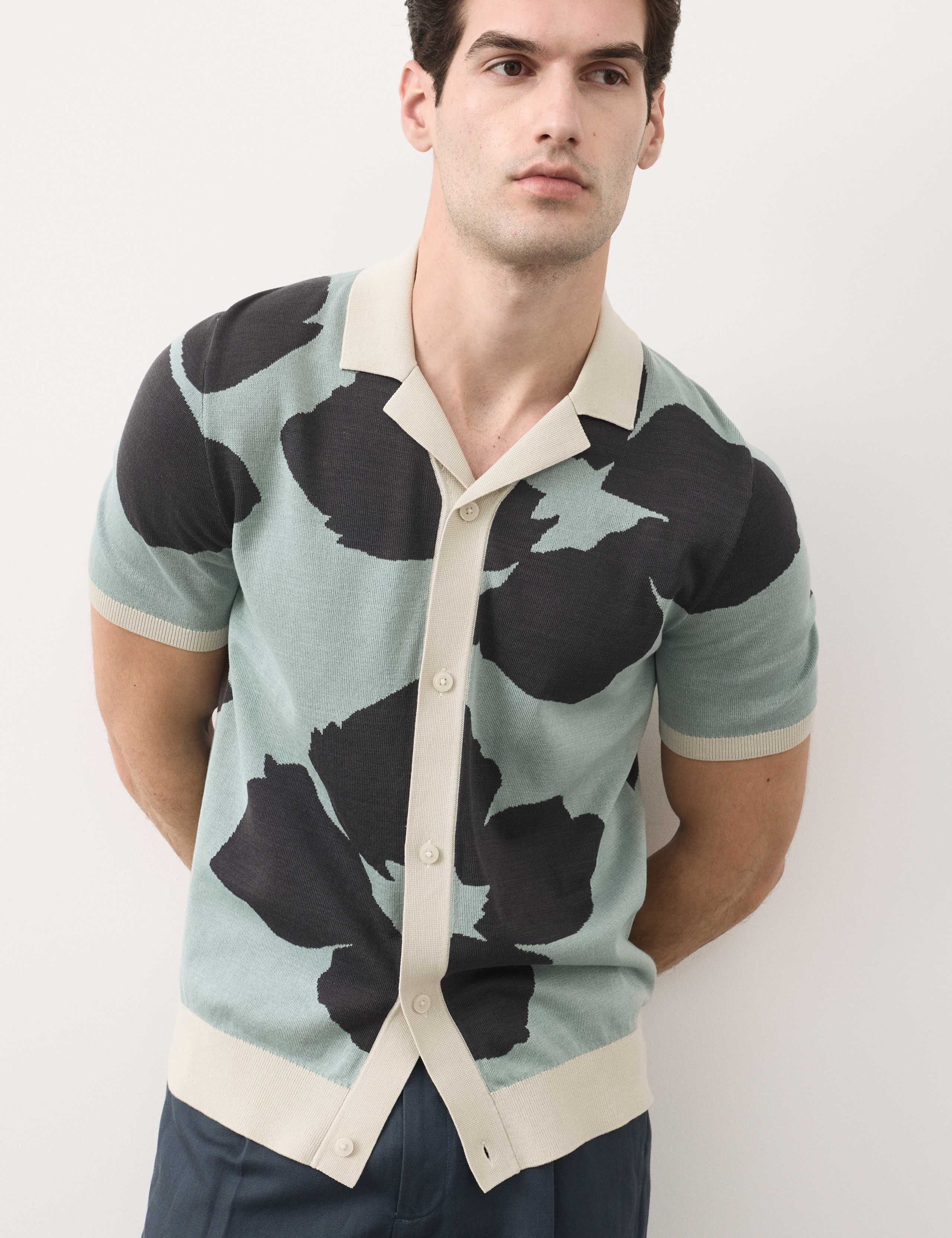 Pure Cotton Floral Button Through Polo 5 of 6