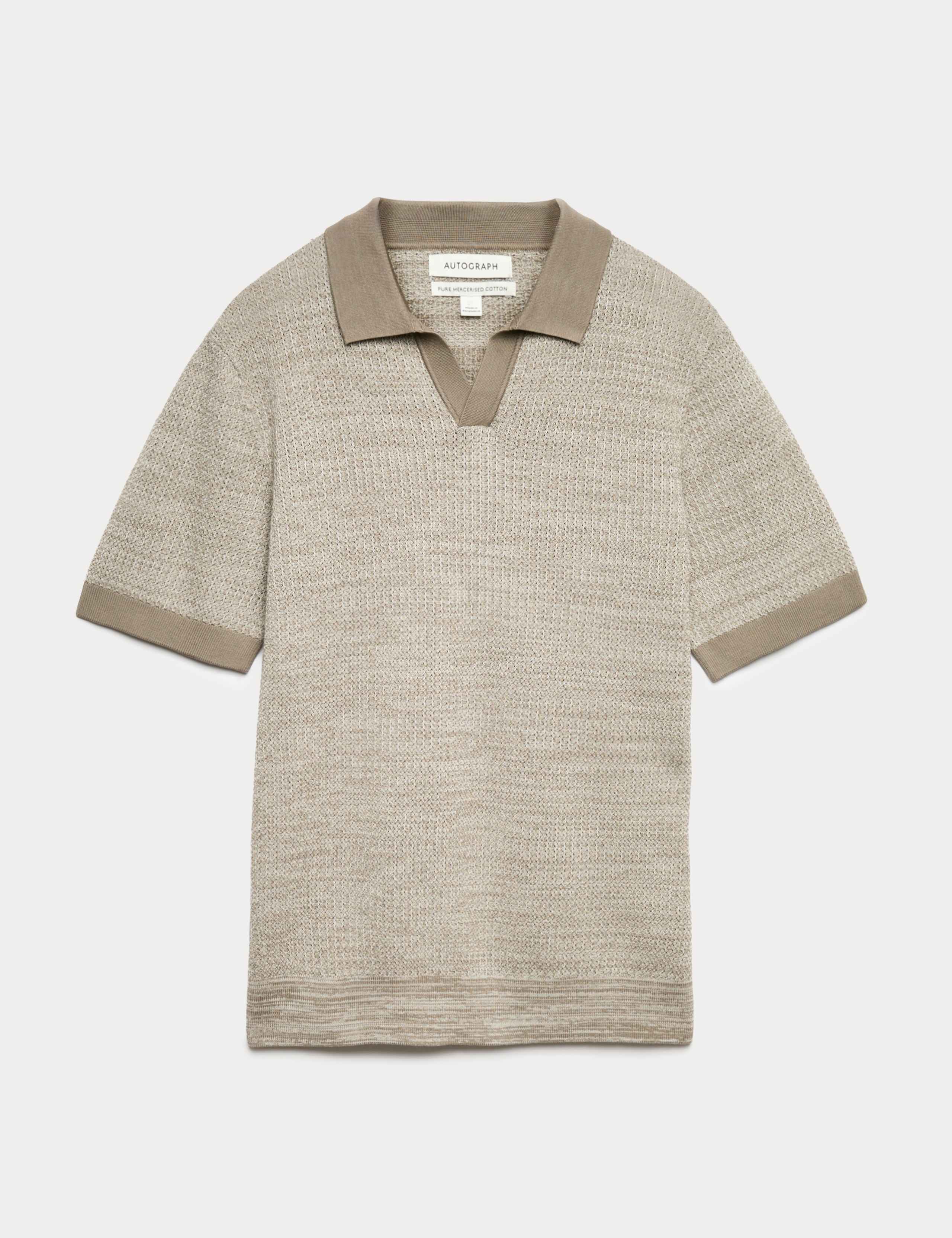 Pure Cotton Twisted Stitch Knitted Polo 1 of 1