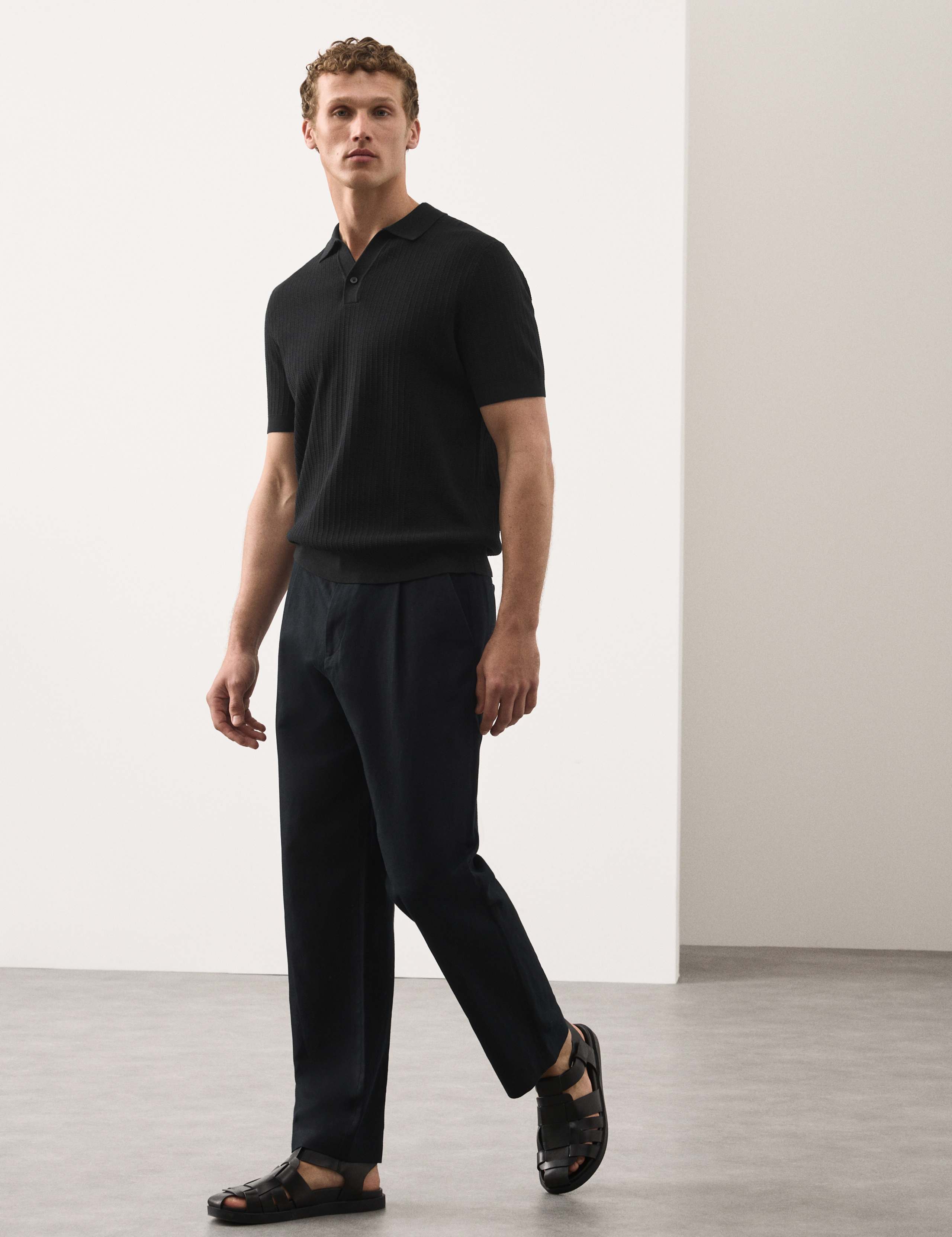 Mercerised Cotton Knitted Polo Shirt 3 of 6