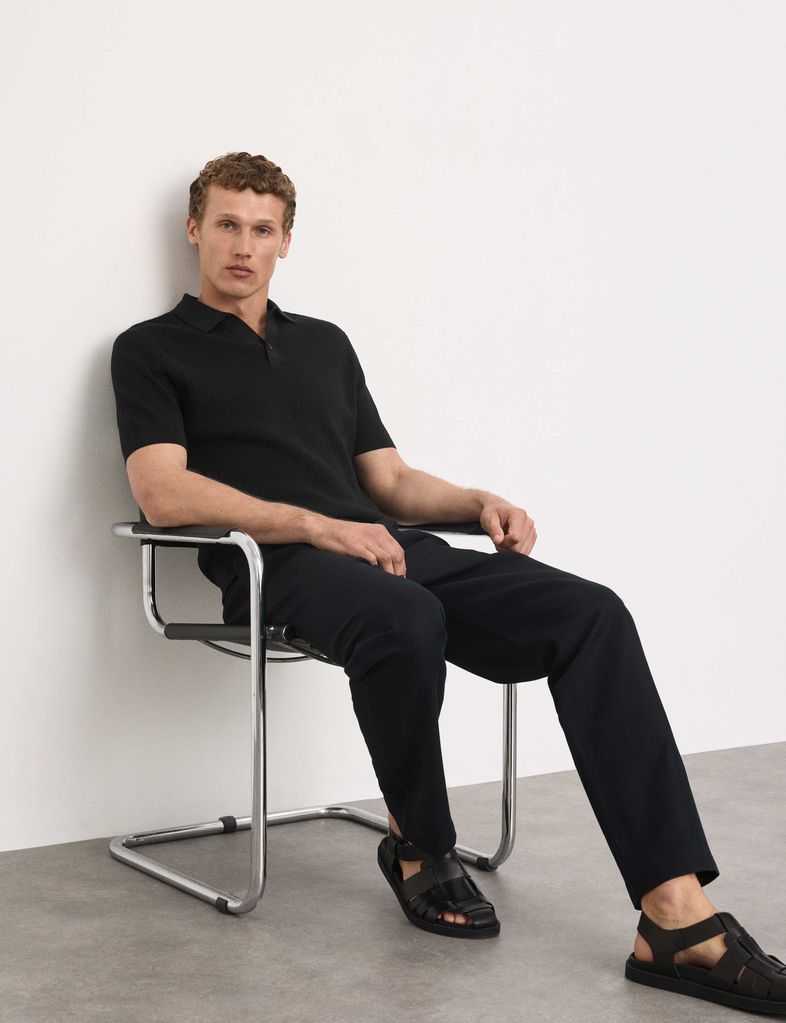 Mercerised Cotton Knitted Polo Shirt 5 of 6