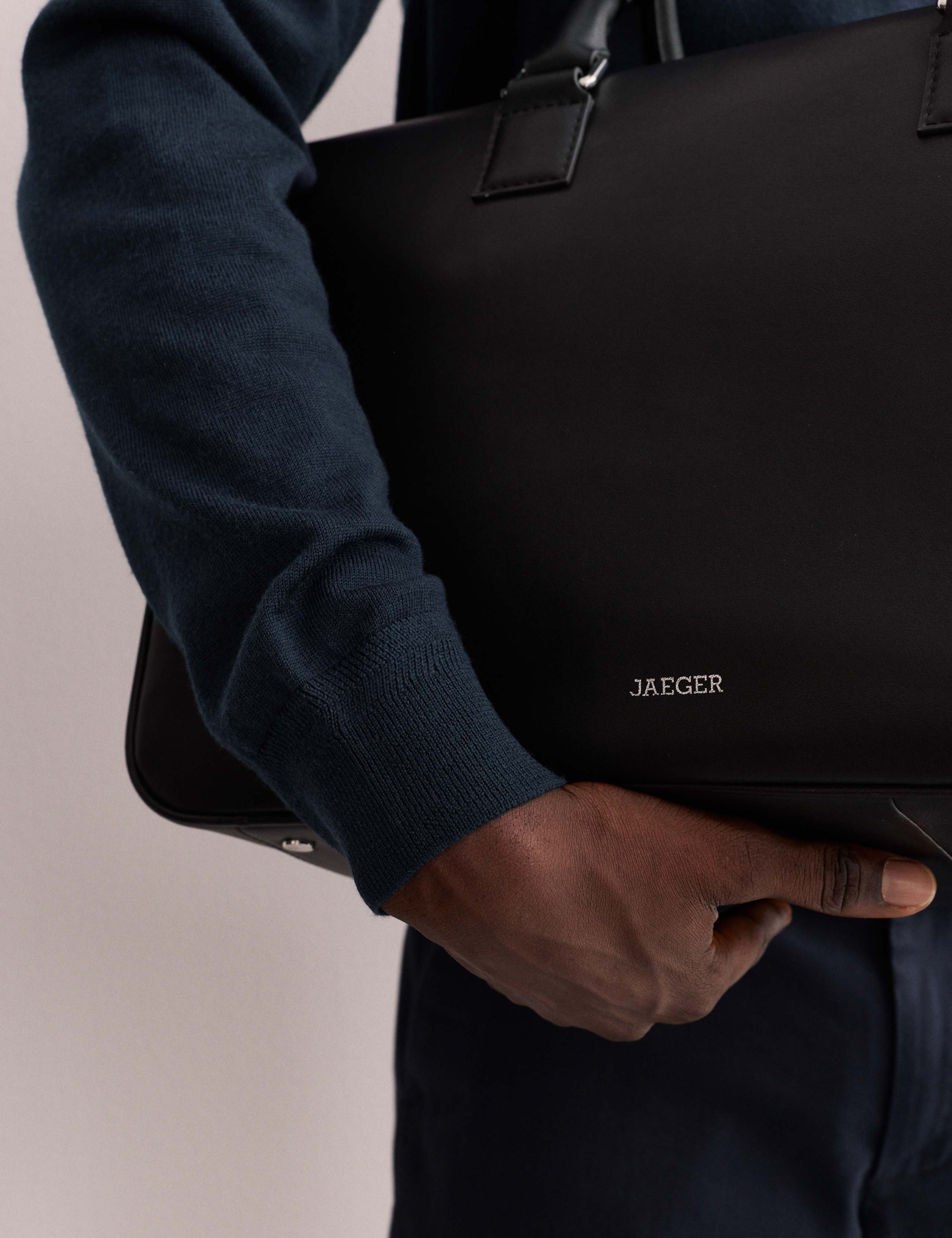 Merino Wool Rich with Silk Half Zip Jumper 4 of 8