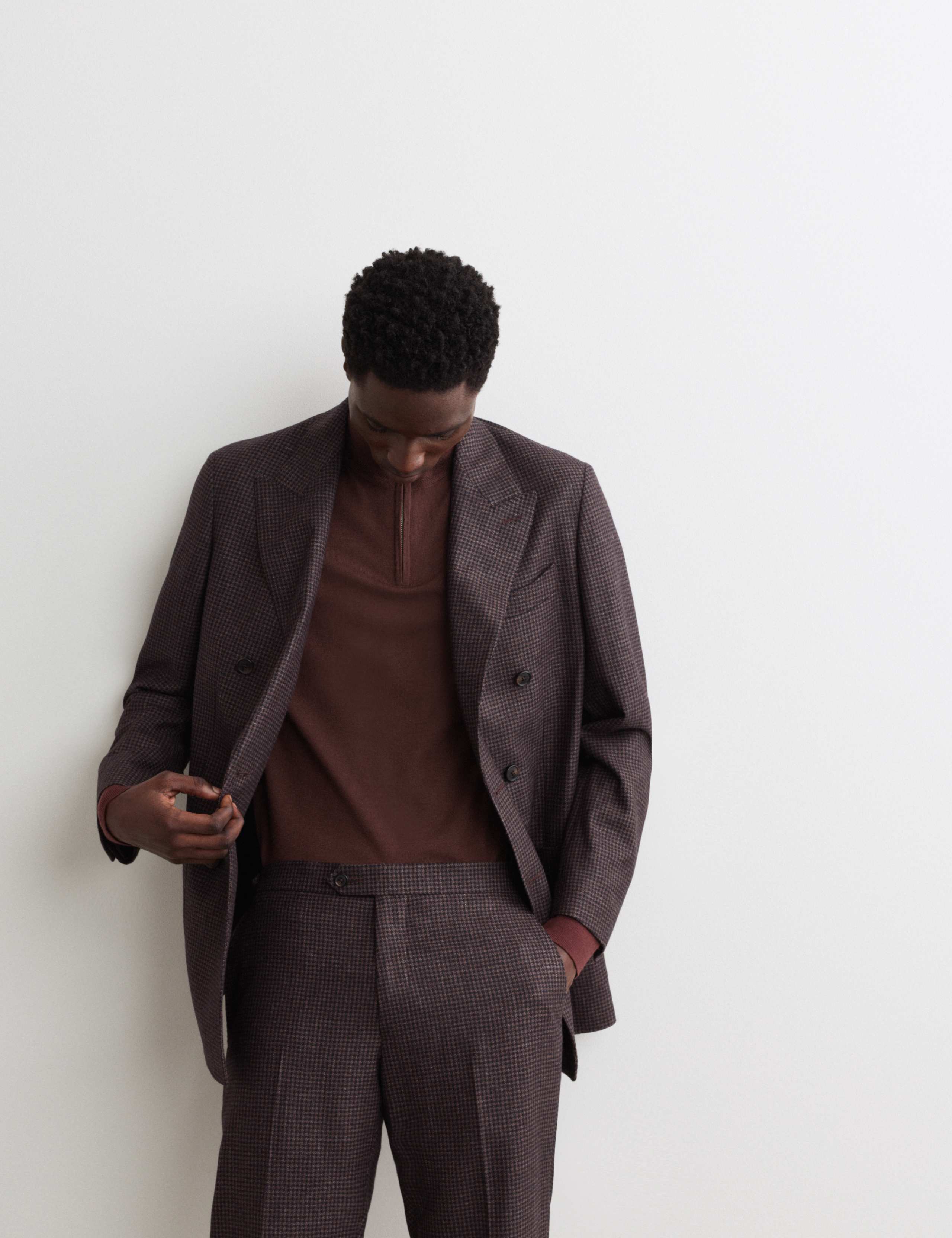 Merino Wool Rich with Silk Half Zip Jumper 5 of 8