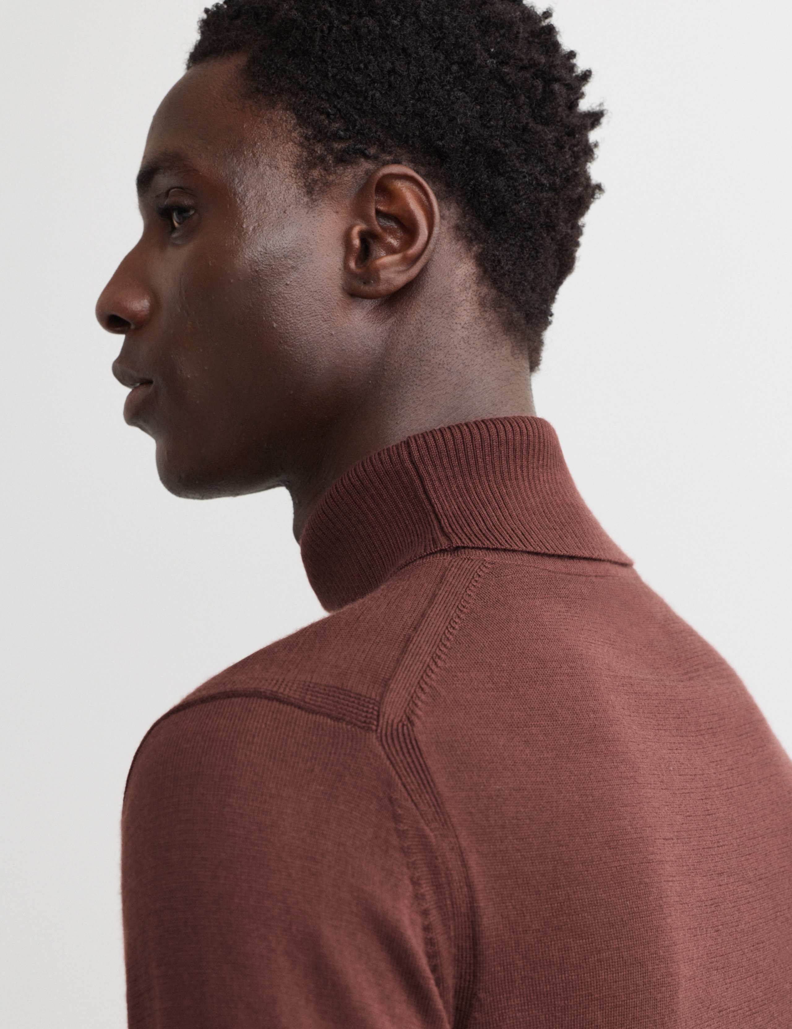 Extra Fine Merino Roll Neck Jumper with Silk 5 of 7