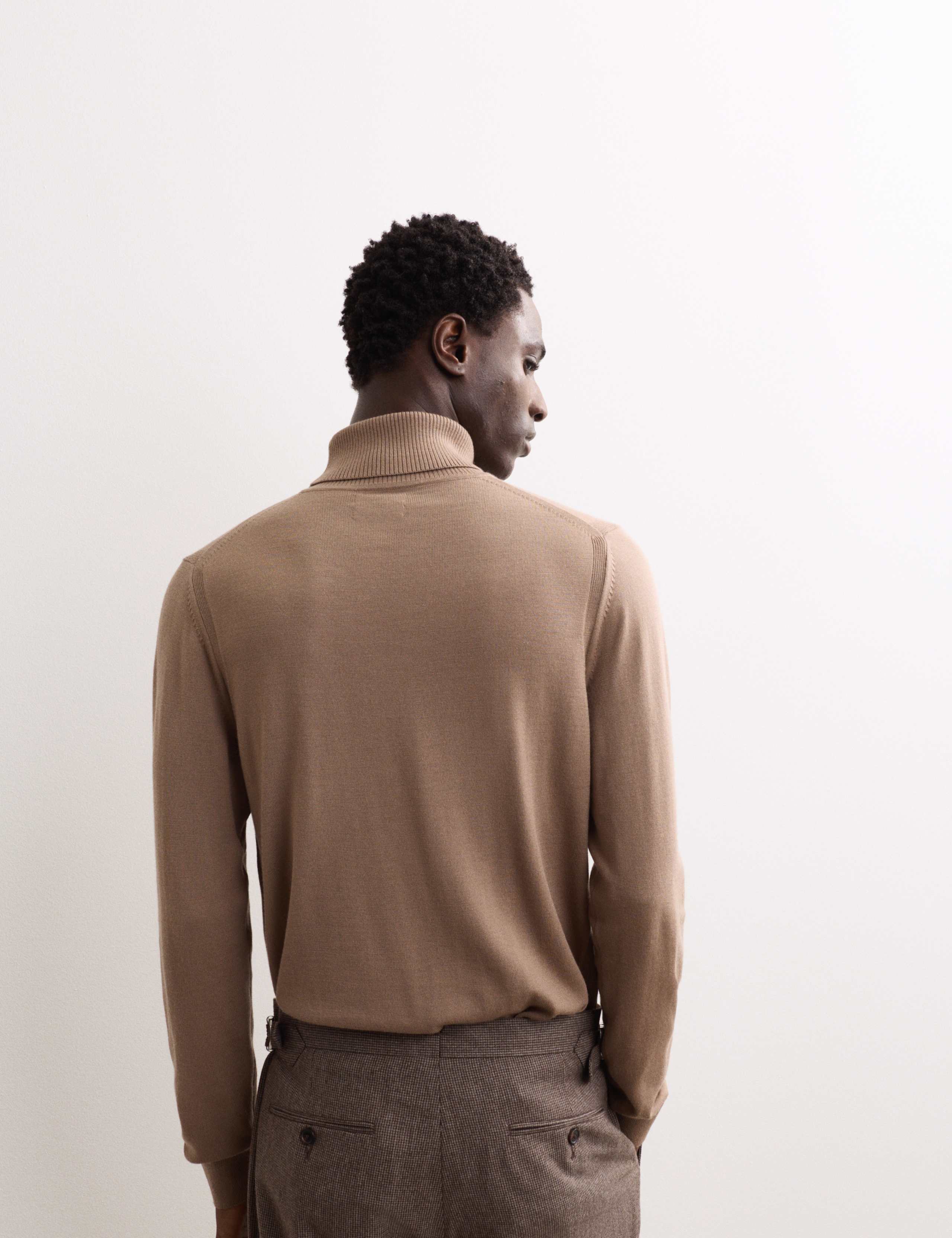 Extra Fine Merino Roll Neck Jumper with Silk 5 of 7