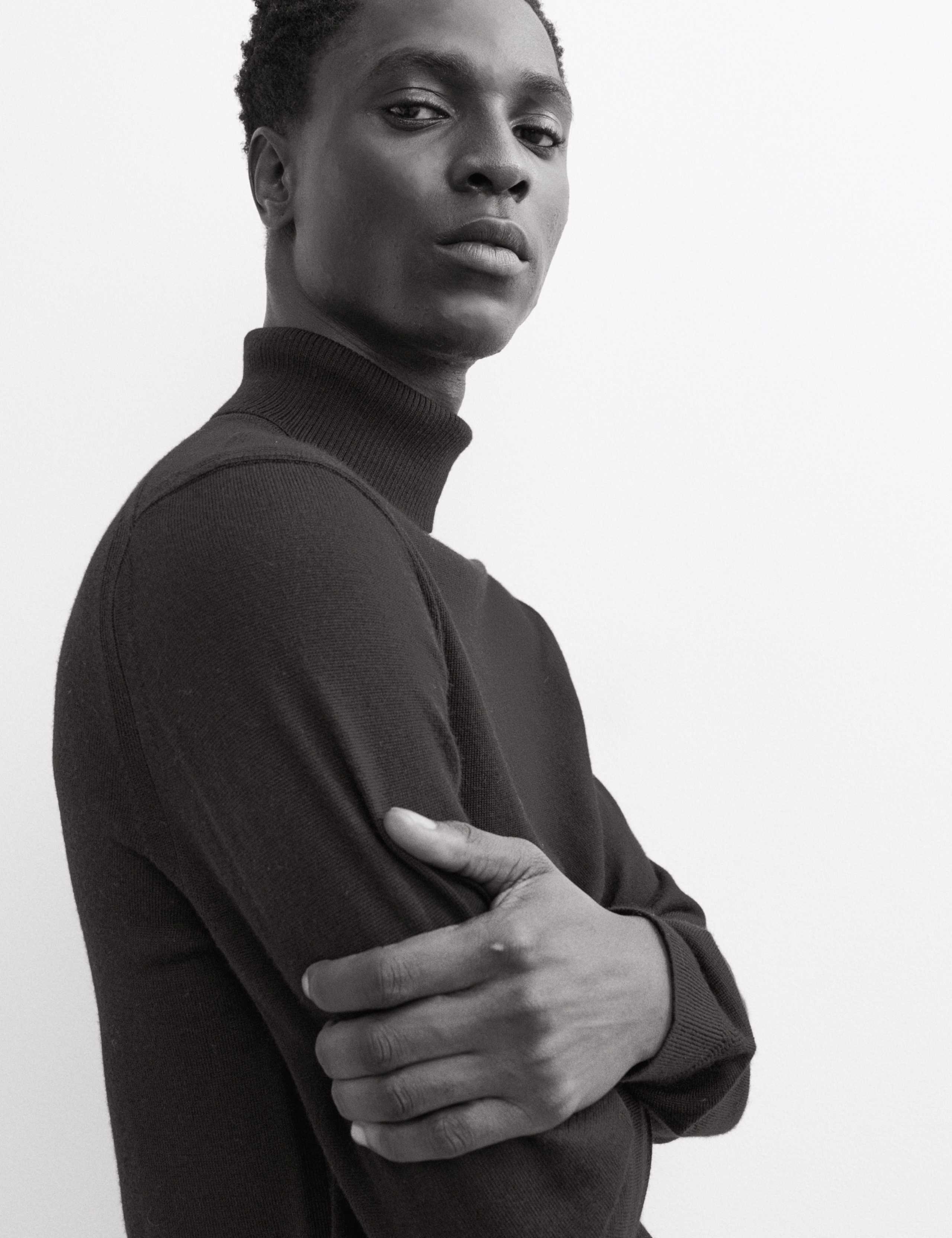 Extra Fine Merino Roll Neck Jumper with Silk 5 of 6