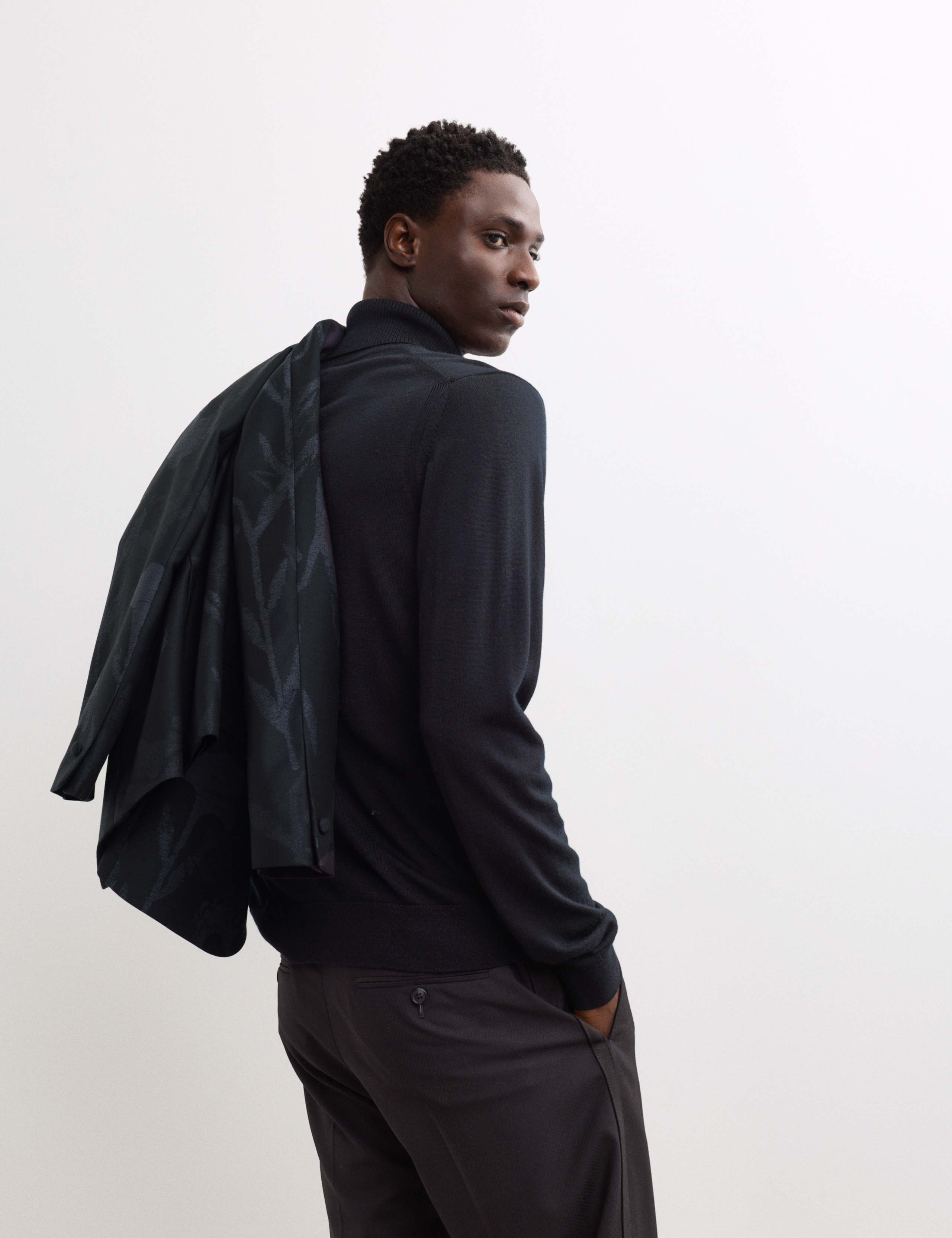 Extra Fine Merino Roll Neck Jumper with Silk 6 of 6