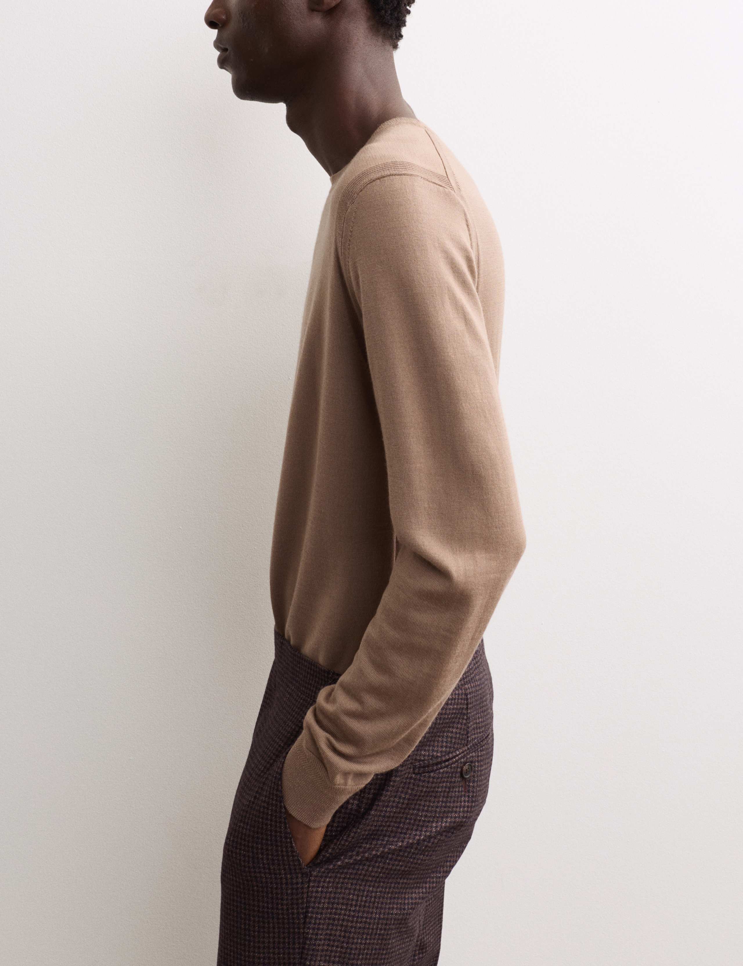 Extra Fine Merino Wool Crew Neck Jumper with Silk 5 of 7