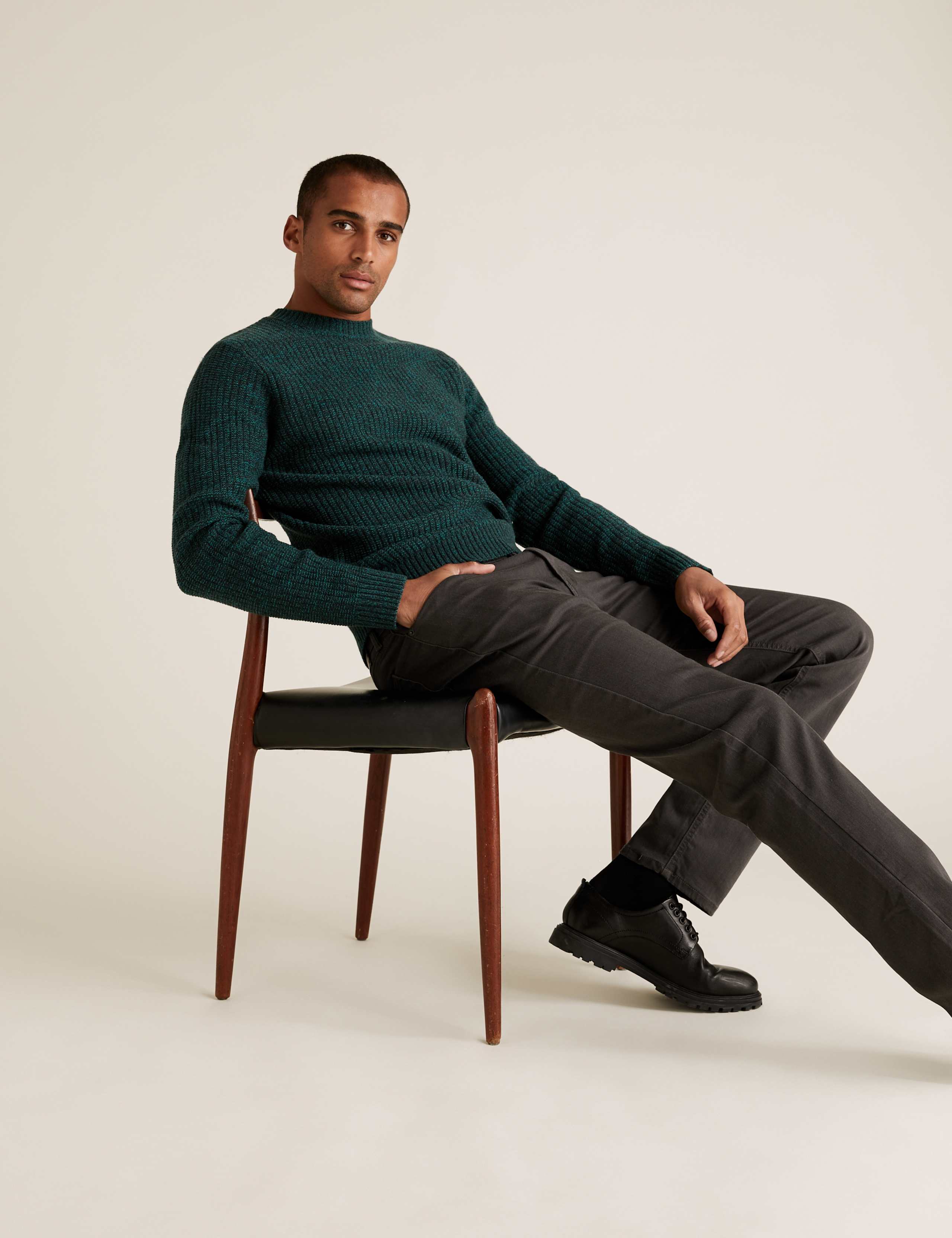 Textured Crew Neck Jumper 1 of 5