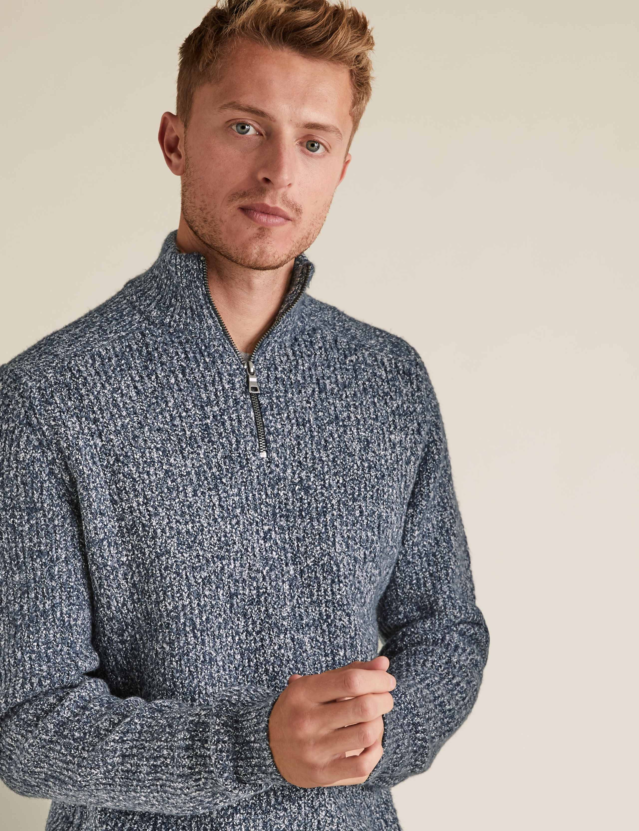 Chunky Funnel Neck Half Zip Jumper 3 of 5