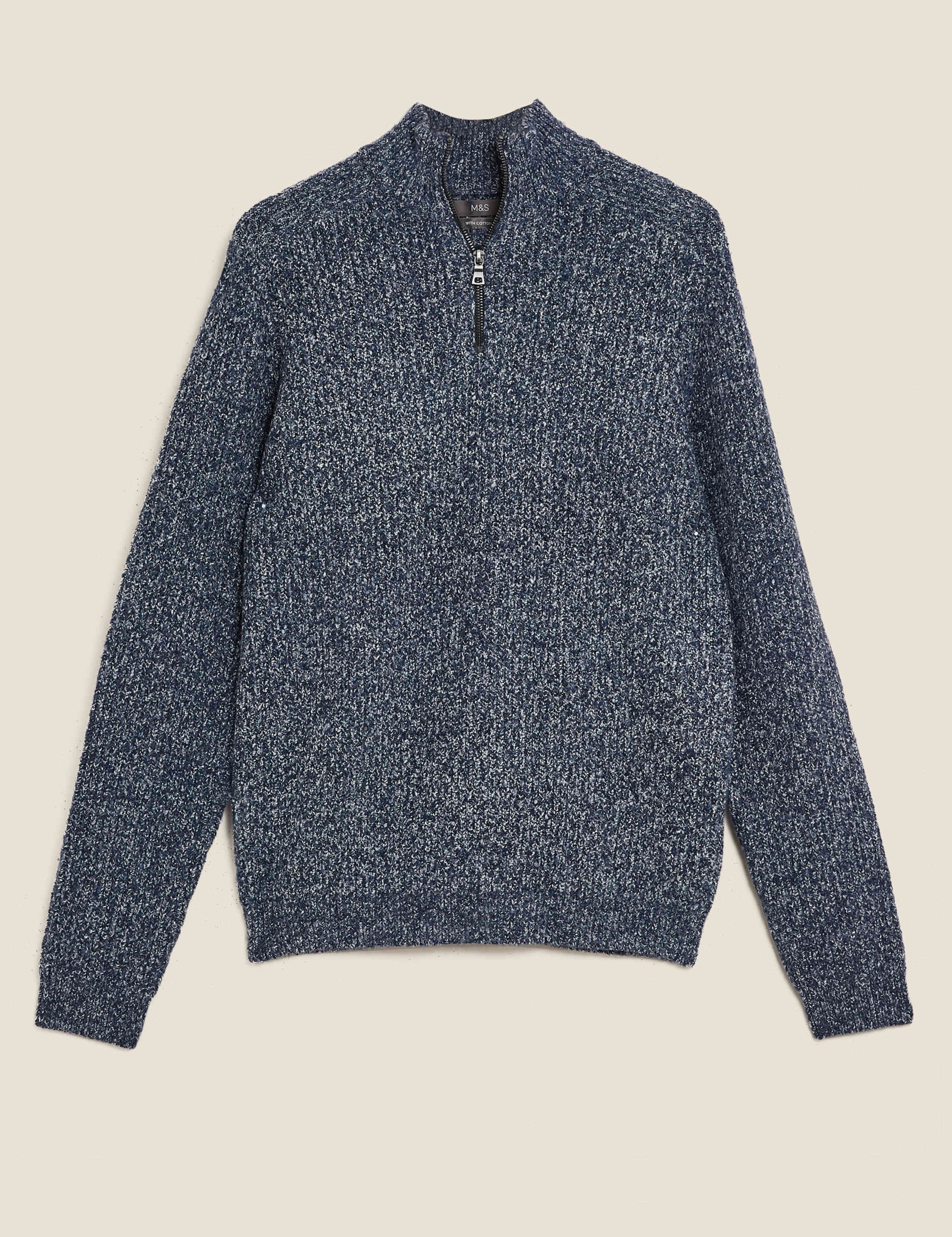 Chunky Funnel Neck Half Zip Jumper 2 of 5