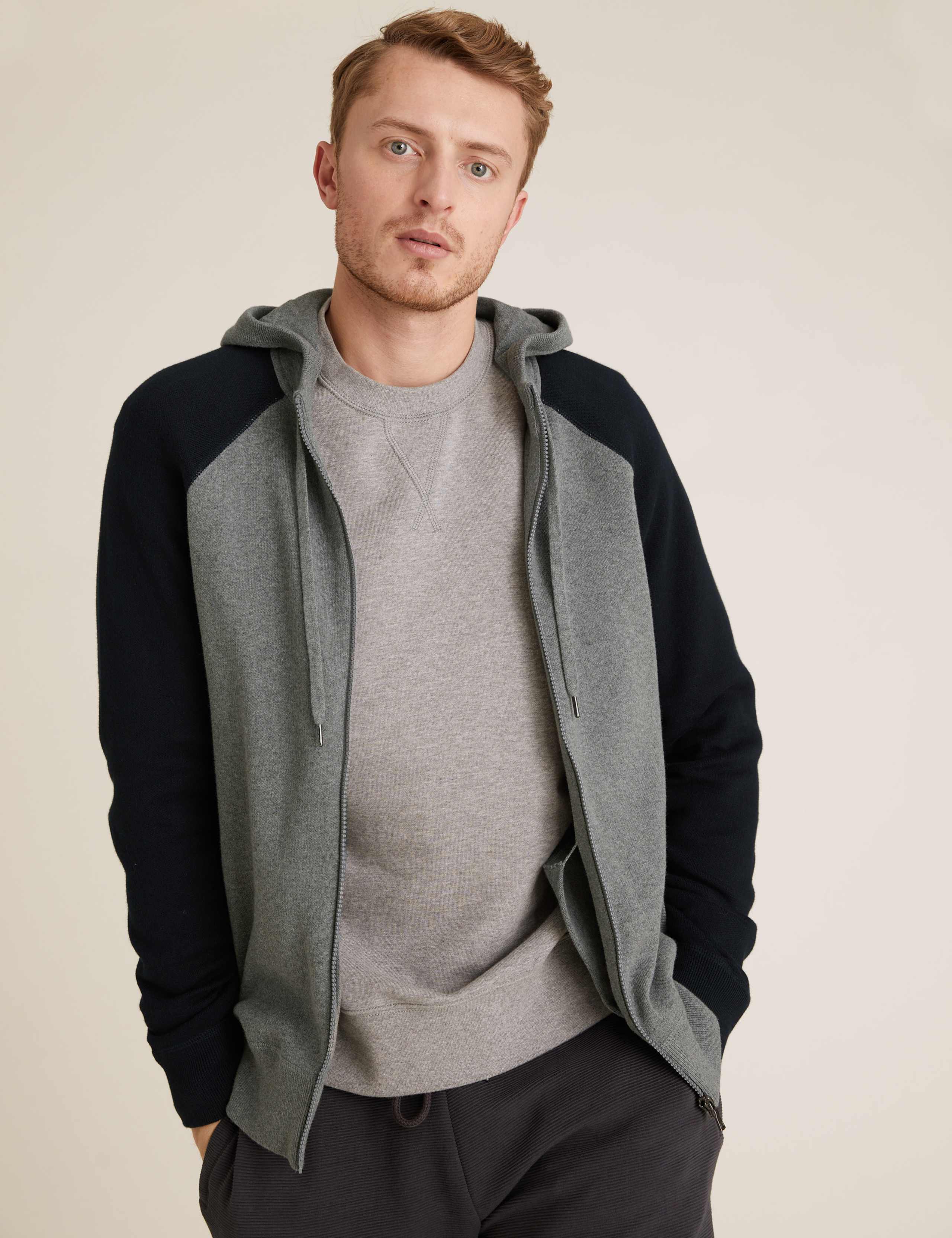 Pure Cotton Zip Through Hoodie 1 of 4