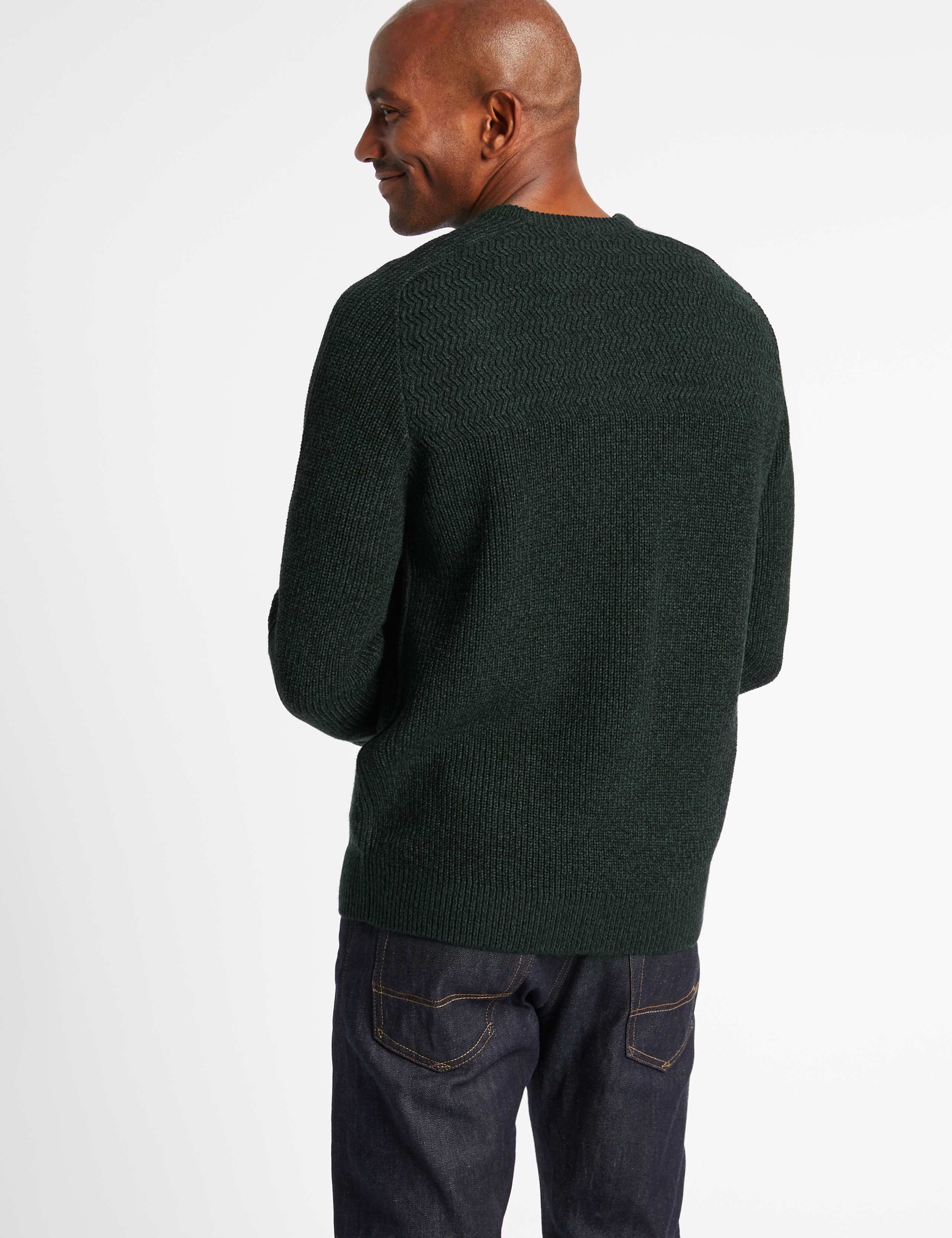 Textured Yoke Crew Neck Jumper 4 of 4