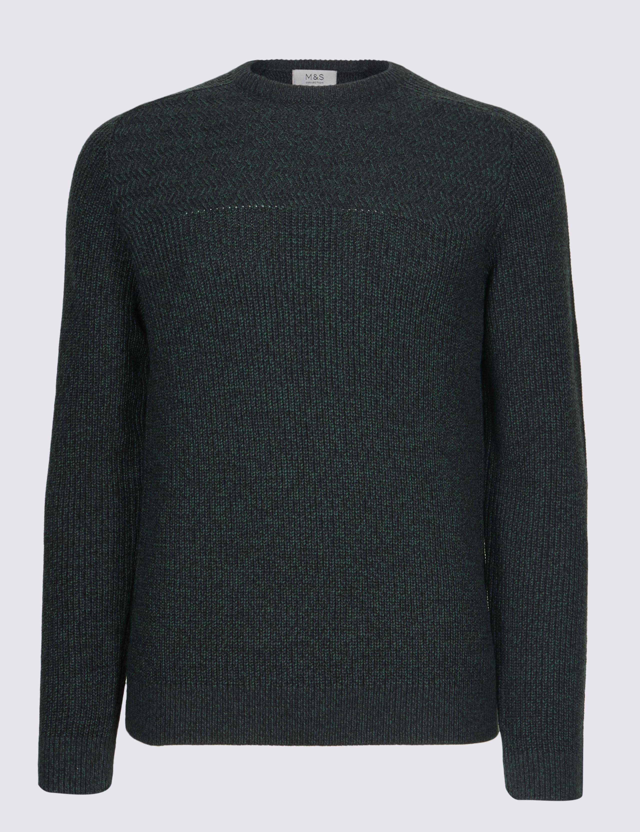 Textured Yoke Crew Neck Jumper 2 of 4