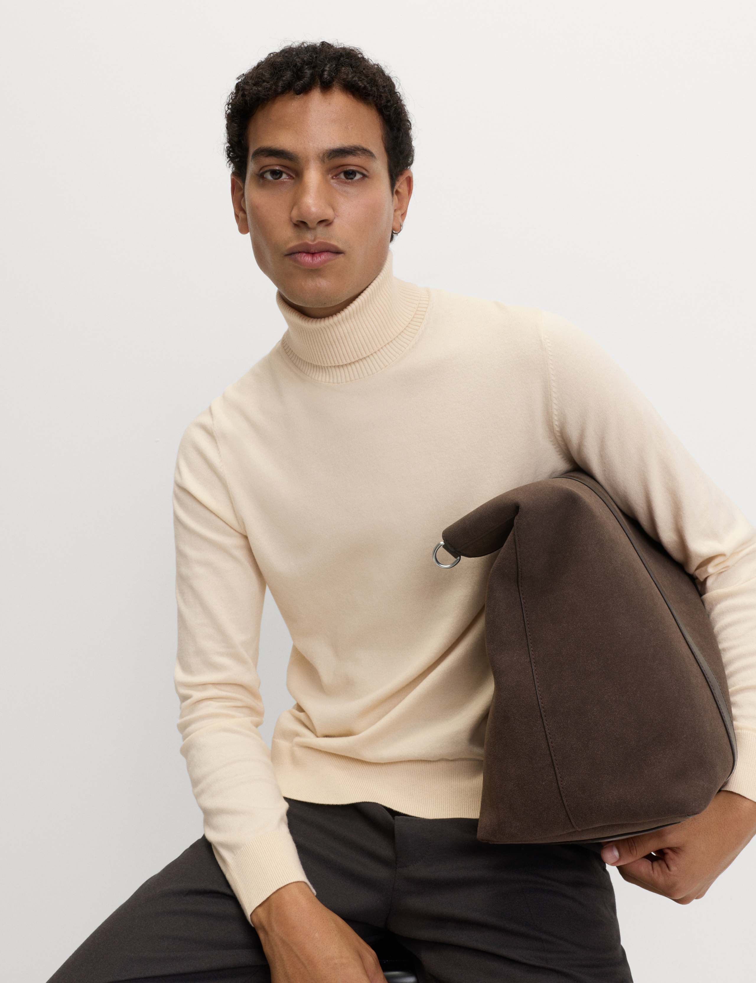 Cotton Rich Roll Neck Jumper 1 of 5
