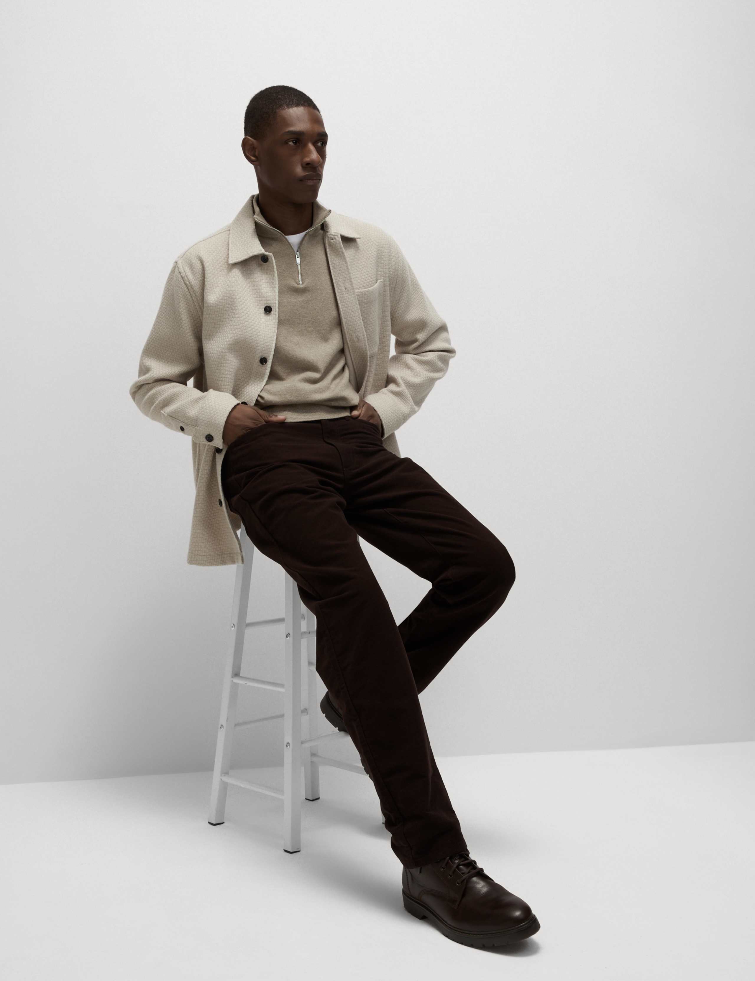 Cotton Rich Half Zip Jumper 4 of 6